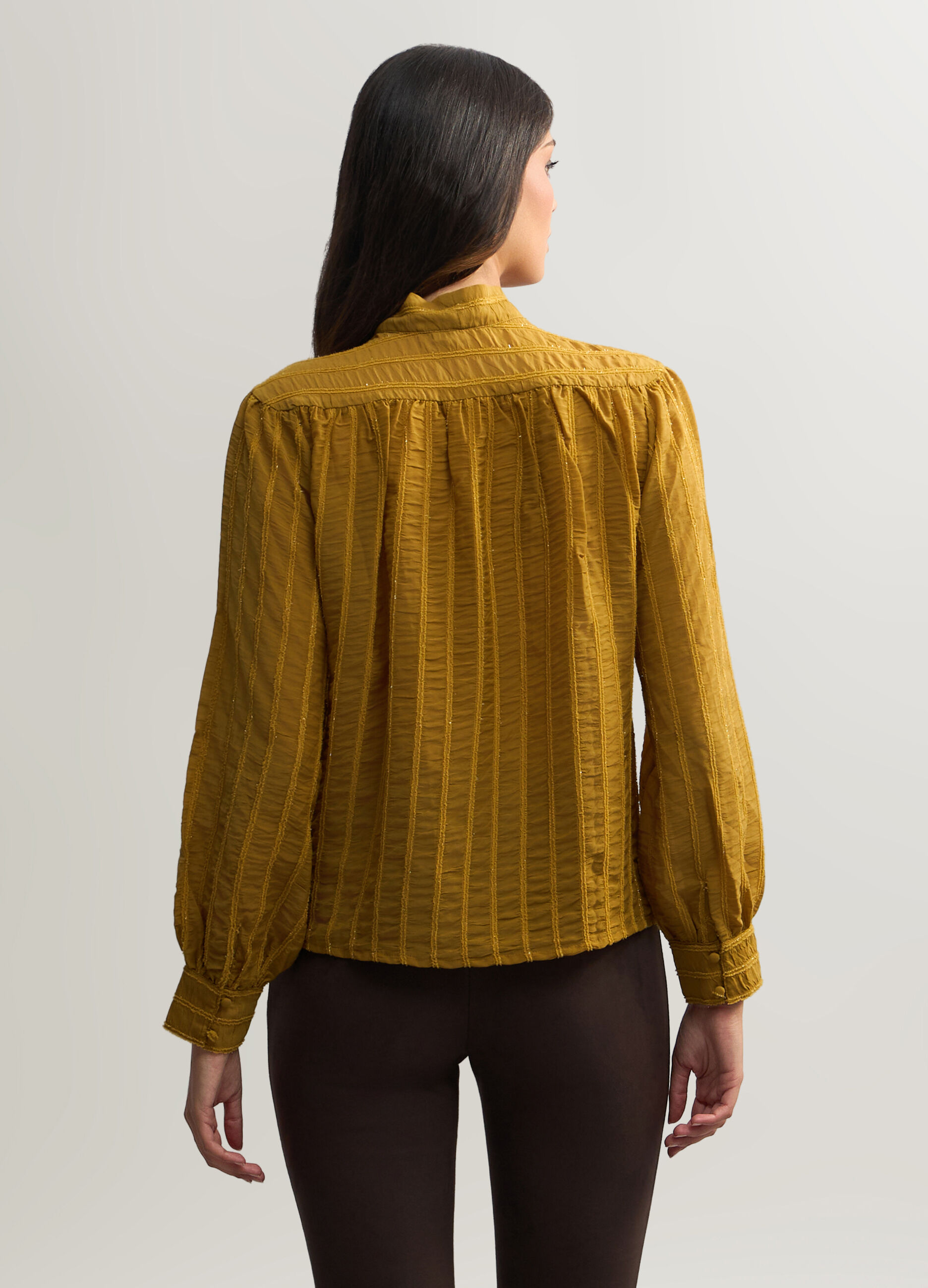 Blusa Fit Regular con fiocco donna_1