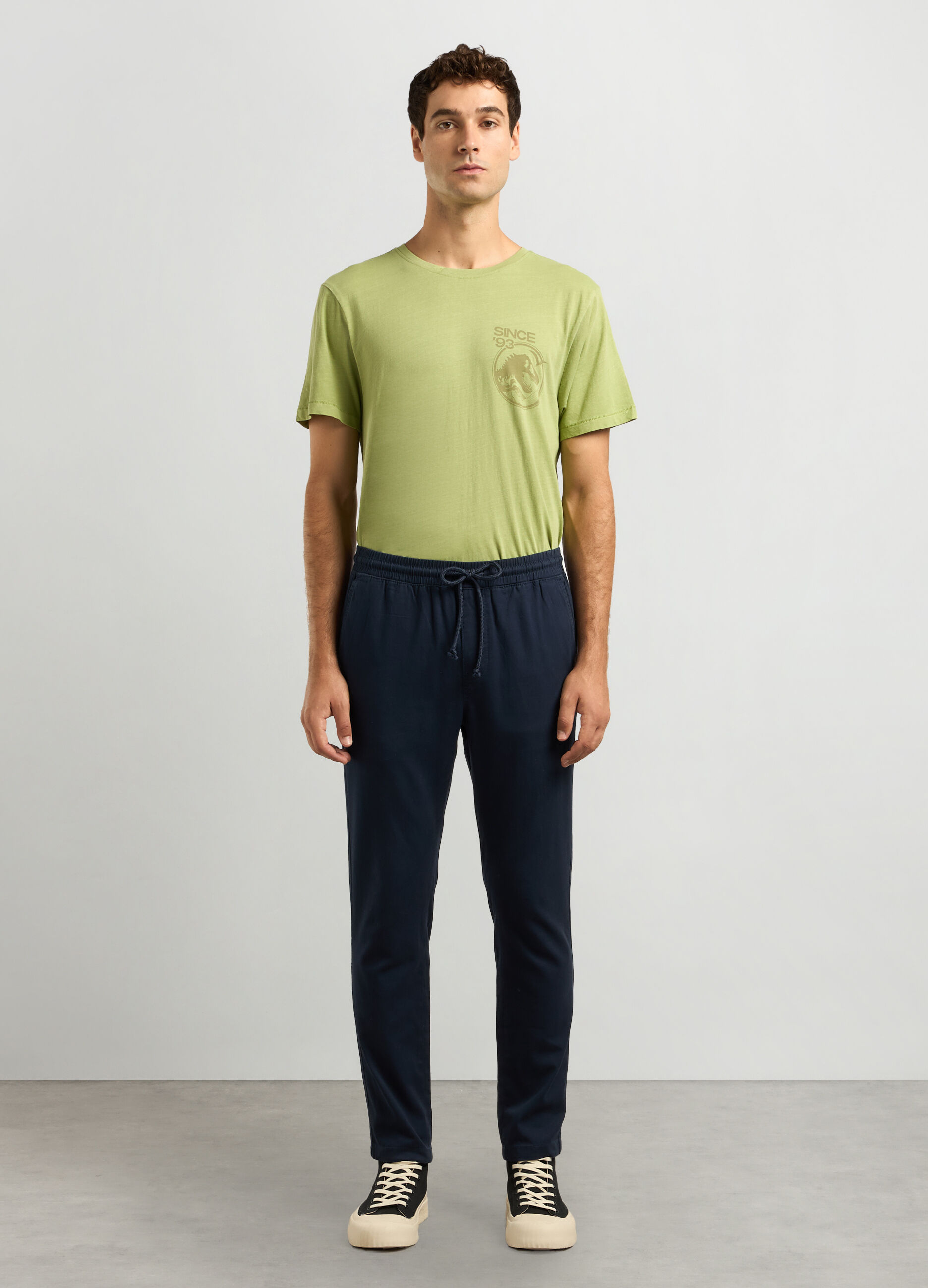 Joggers in twill di cotone uomo_0