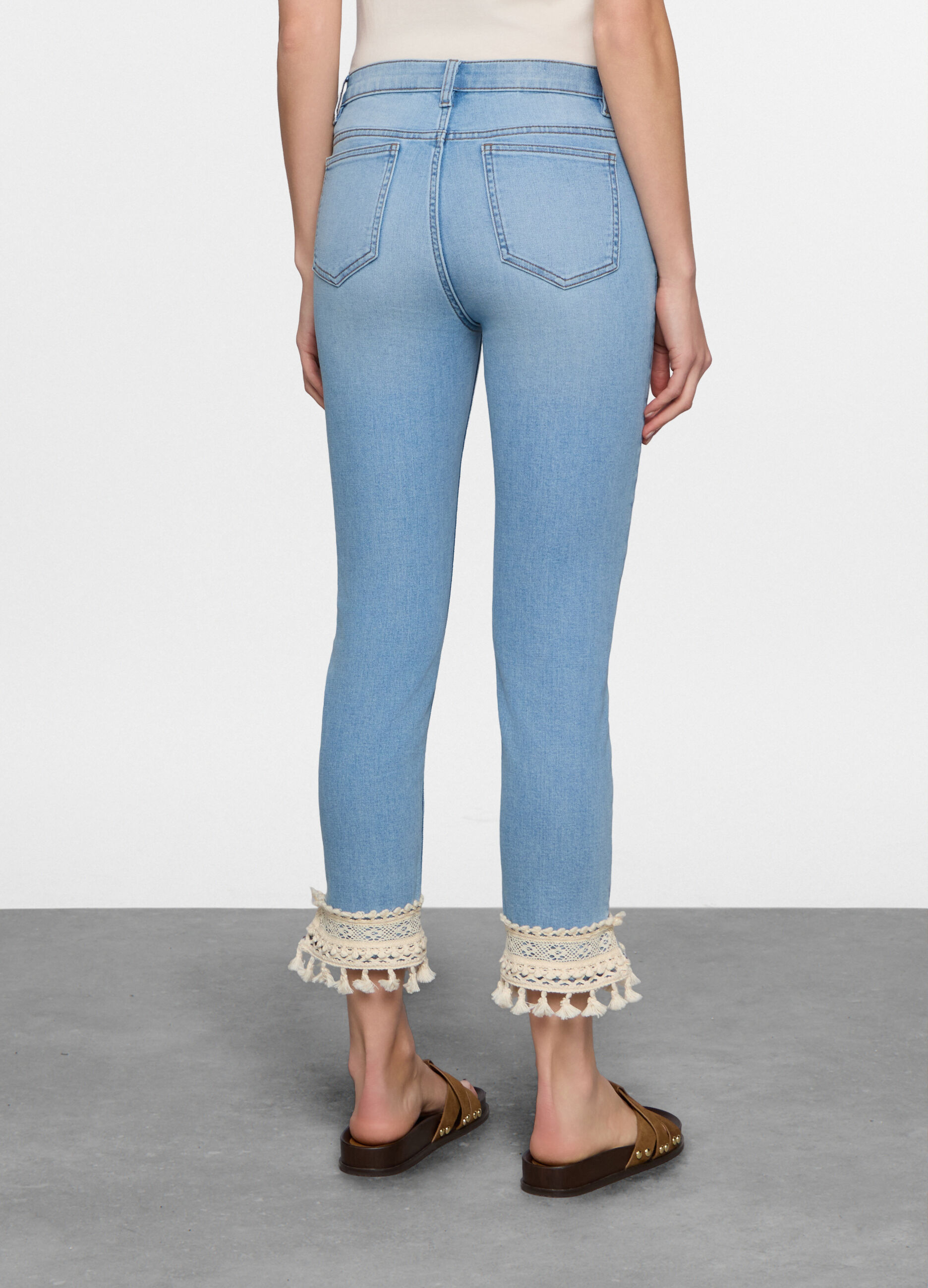 5 Tasche fit Slim in denim stretch con tape al fondo donna_1