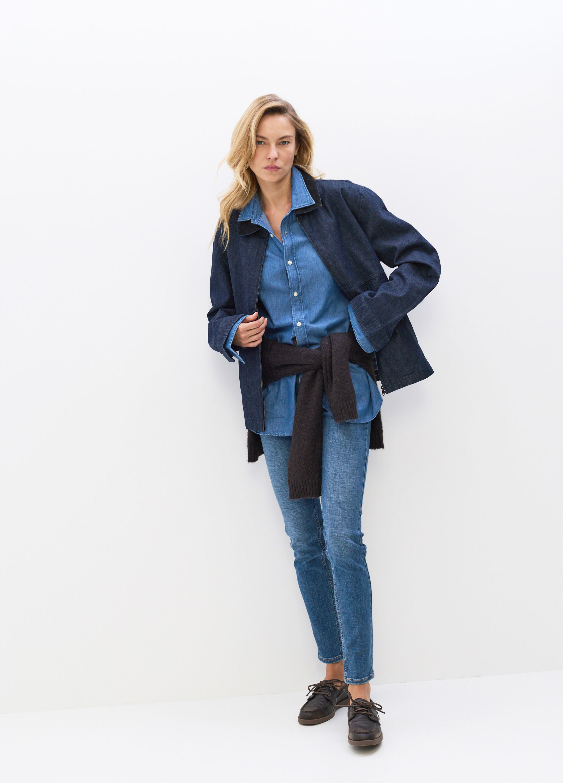 Pantaloni Push Up Fit in denim stretch misto cotone donna_0