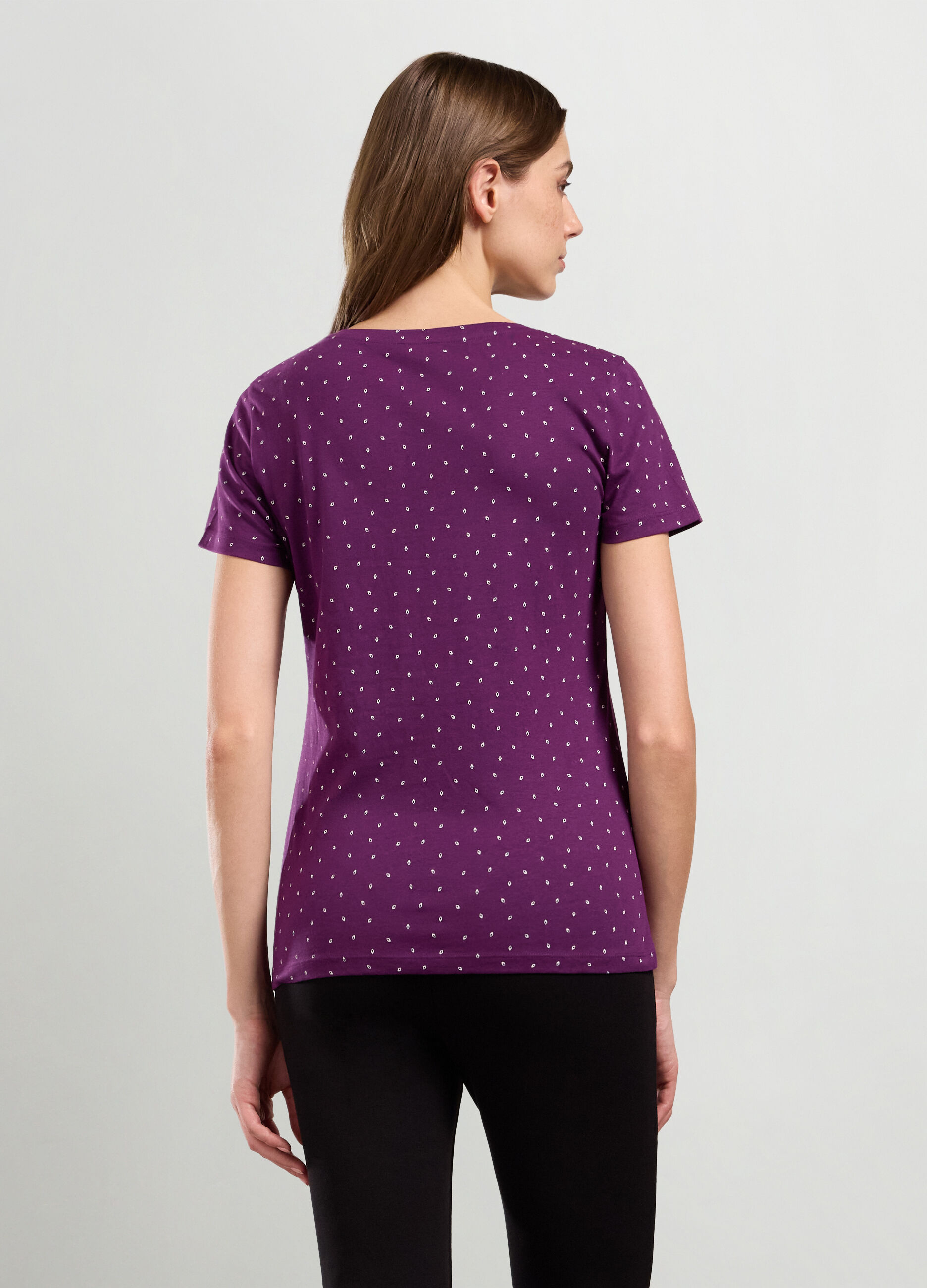 T-shirt in puro cotone con stampa donna_1