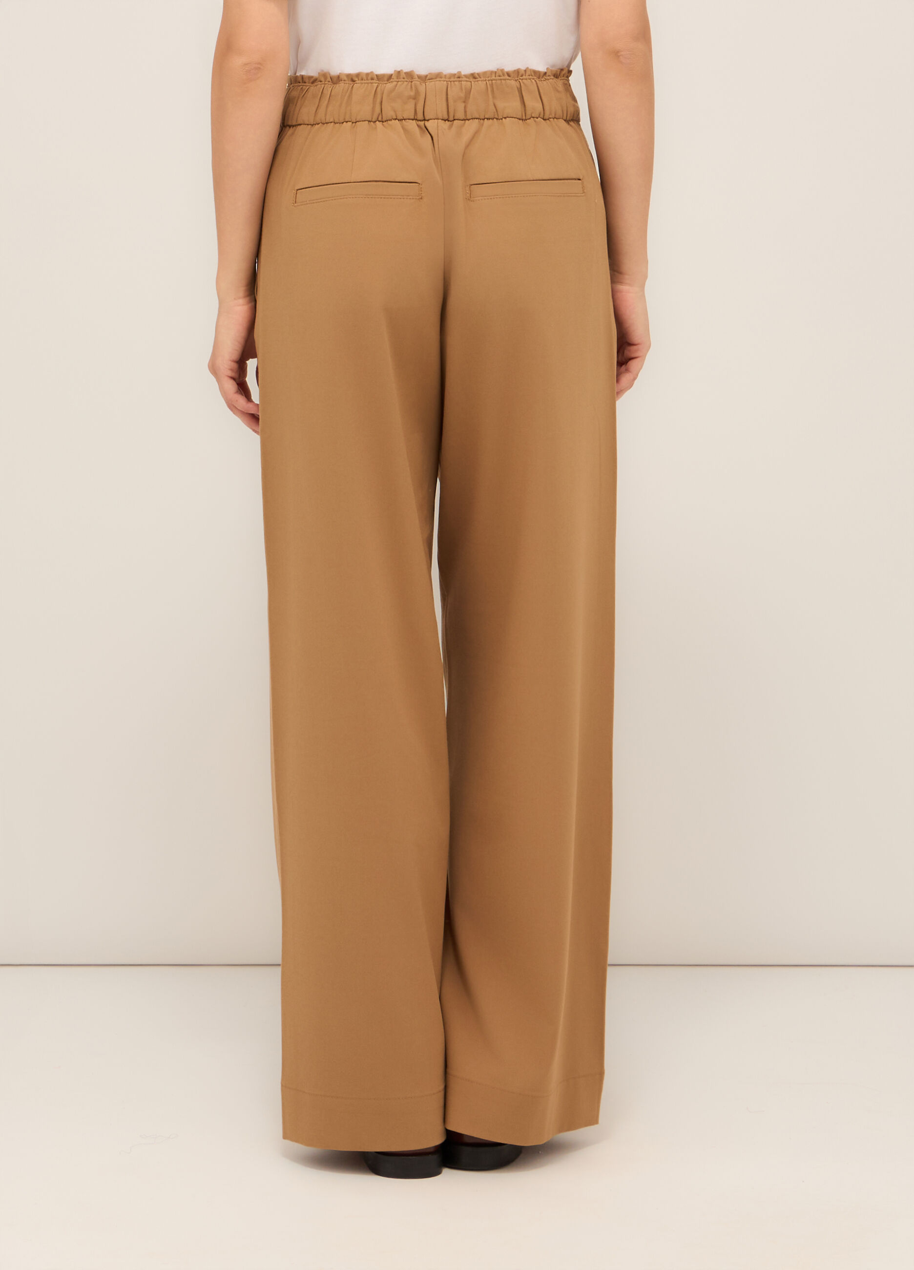 Pantaloni palazzo in poli viscosa donna_1