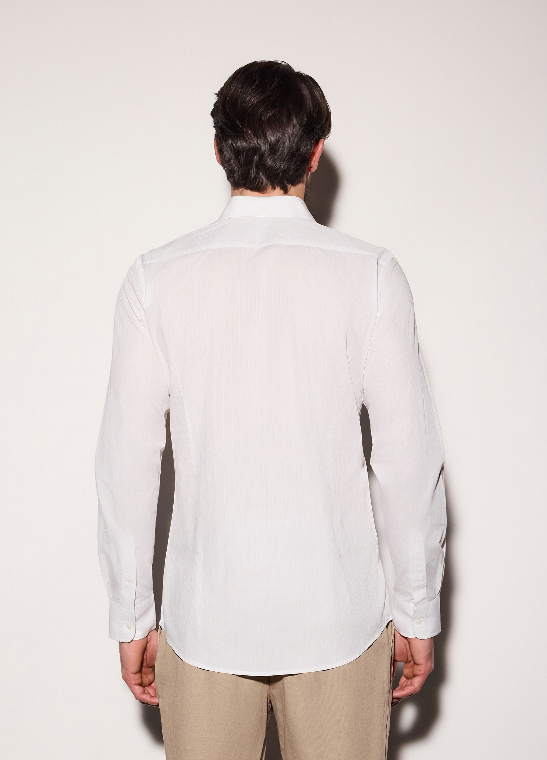 Camicia slim fit in cotone texture uomo_1