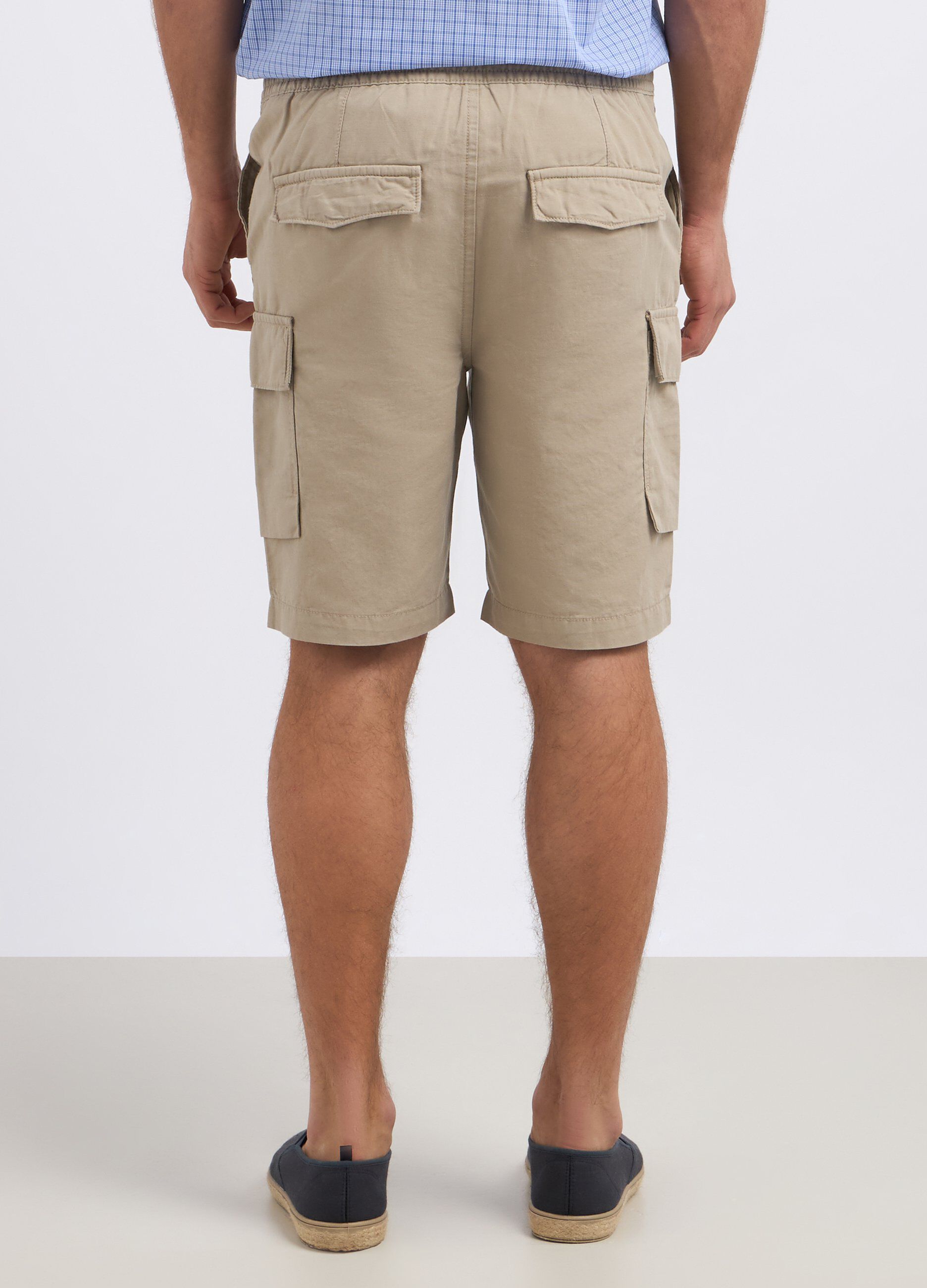 Bermuda cargo in misto lino uomo_1