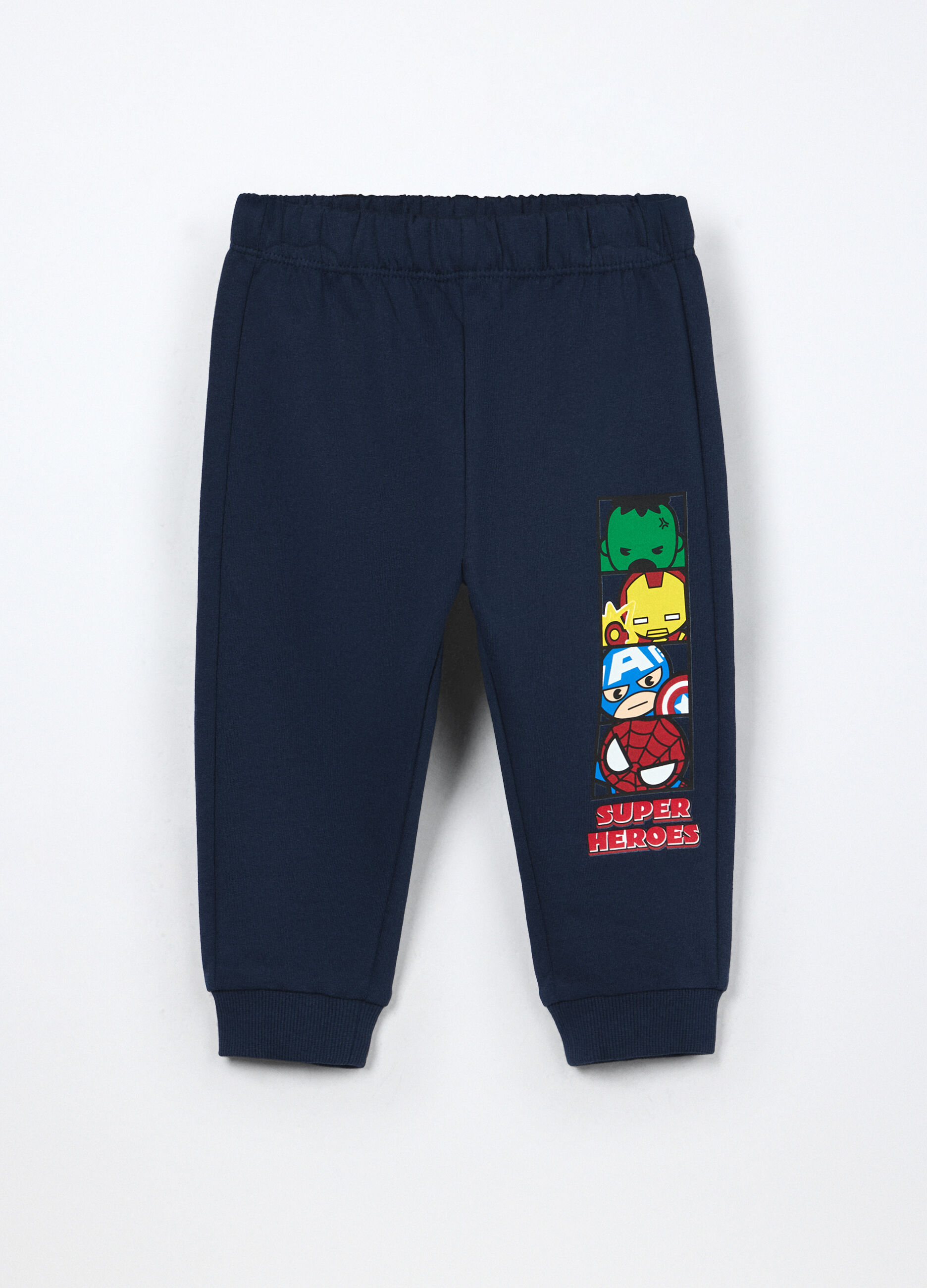 Jogger in french terry di puro cotone neonato_0