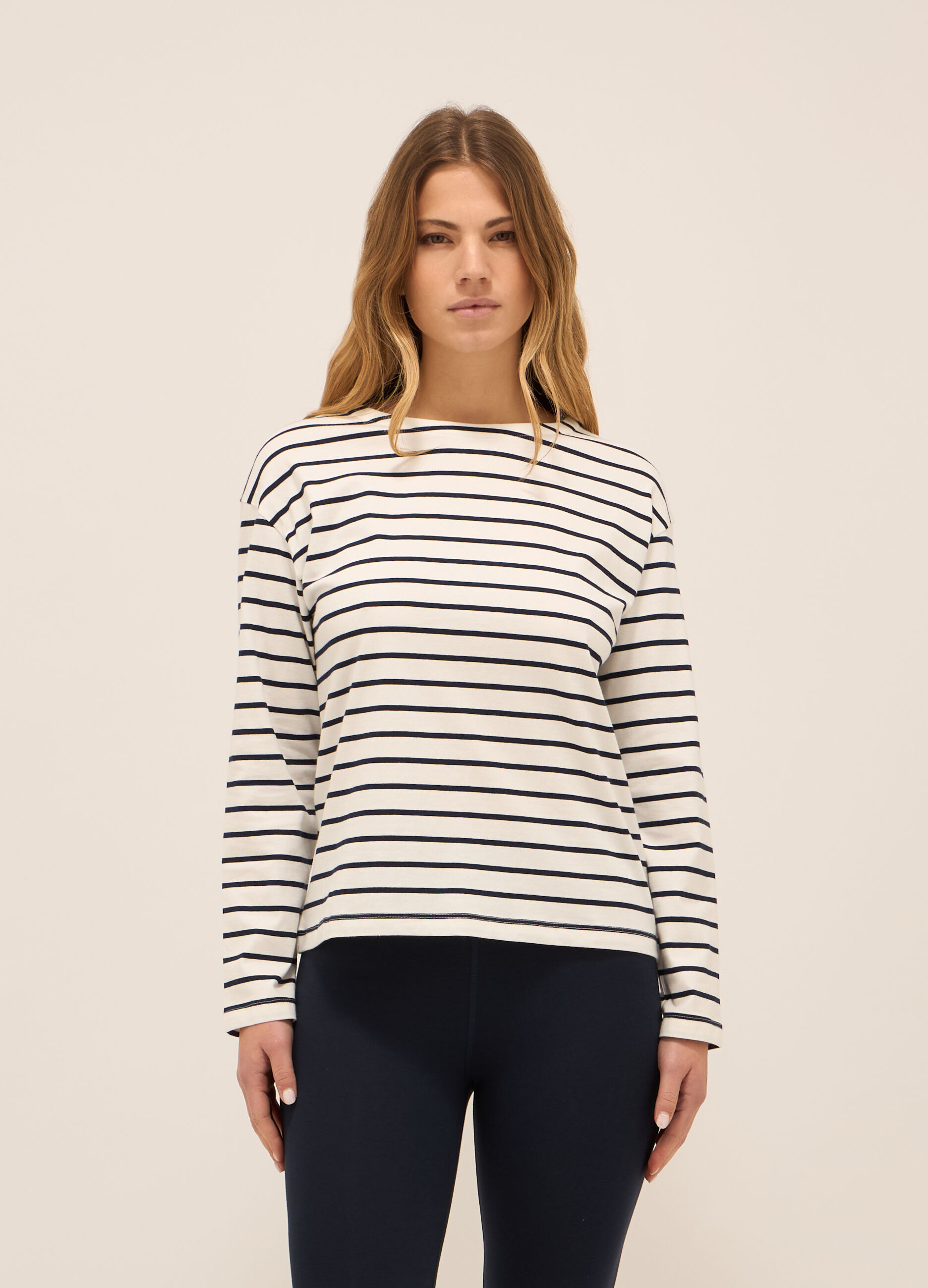 T-shirt in jersey di puro cotone_0
