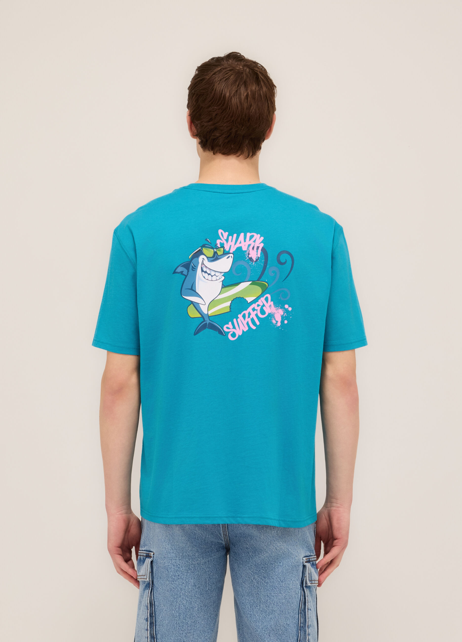 T-shirt girocollo stampa graffiti_1