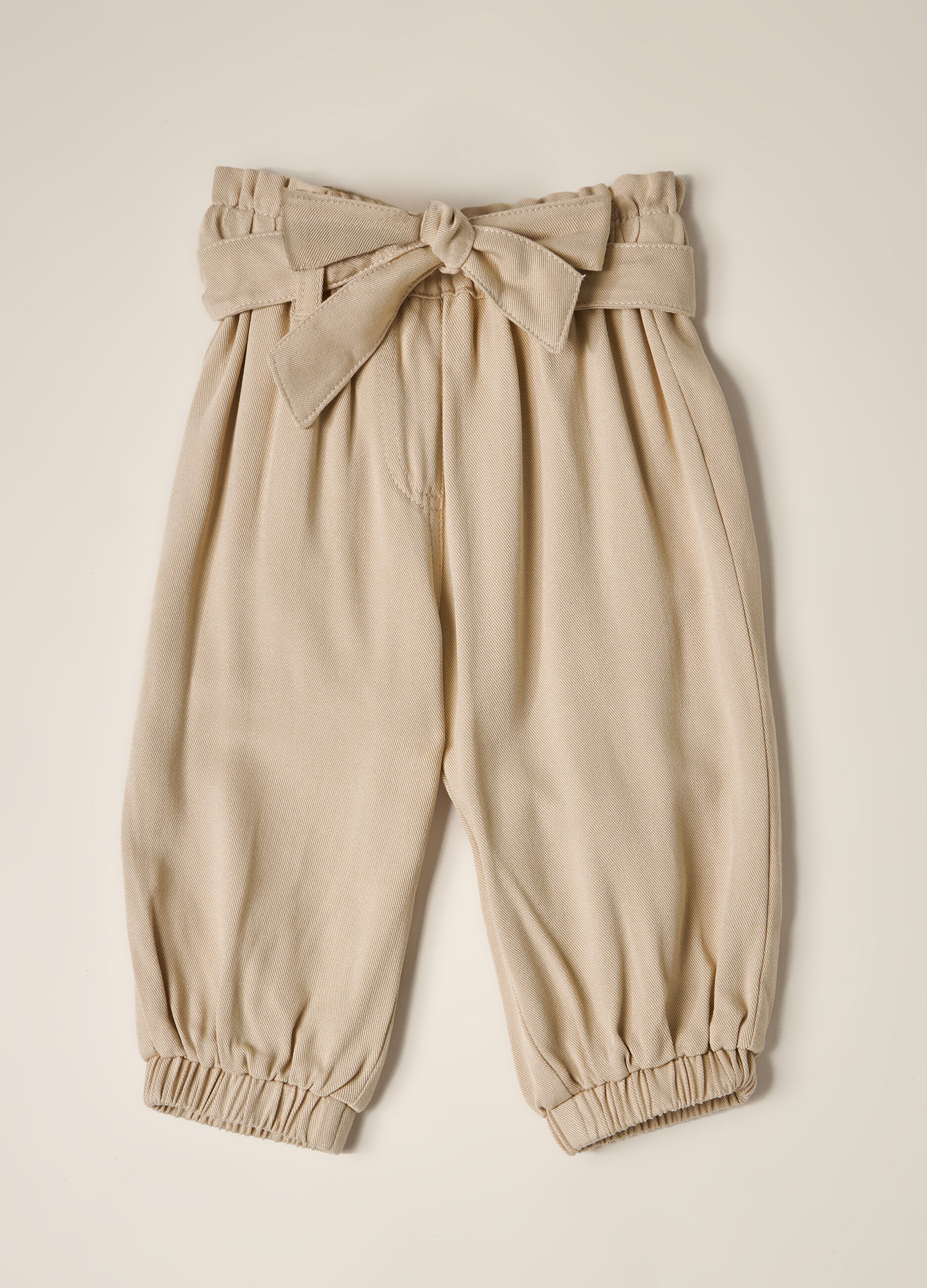 Pantaloni in twill di pura viscosa IANA neonata_1