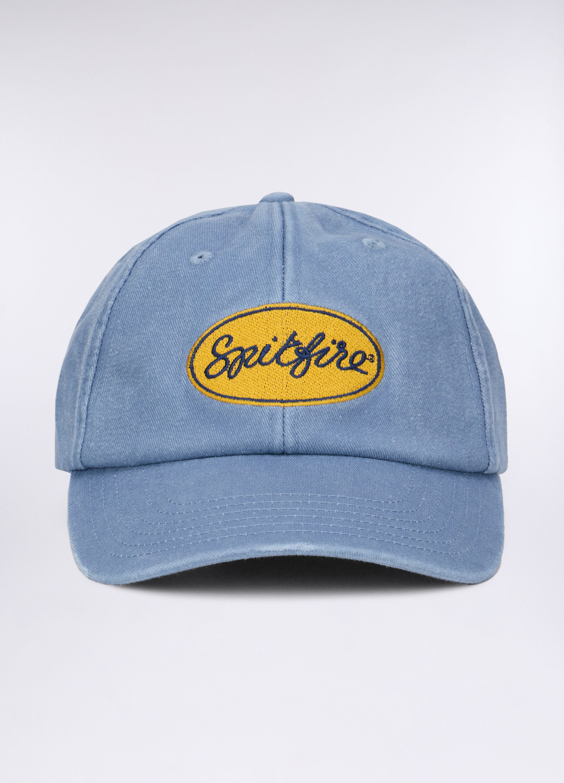 Cappello baseball effetto denim con toppa uomo_1