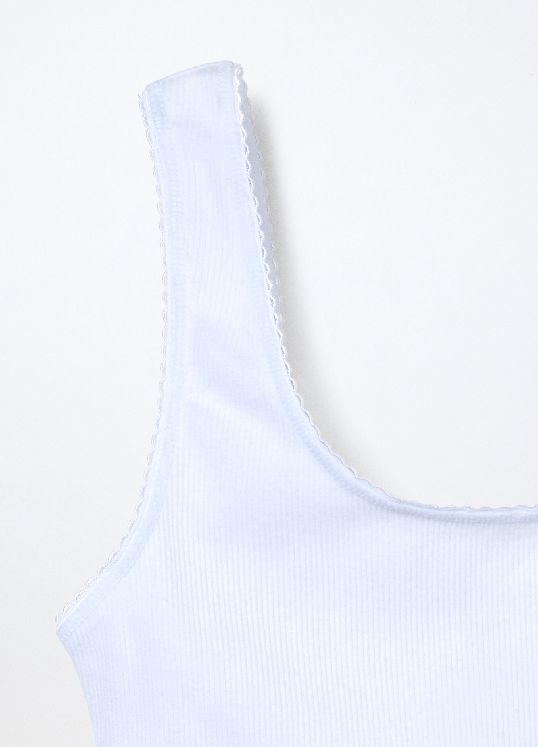 Top in costina di cotone stretch ragazza_2