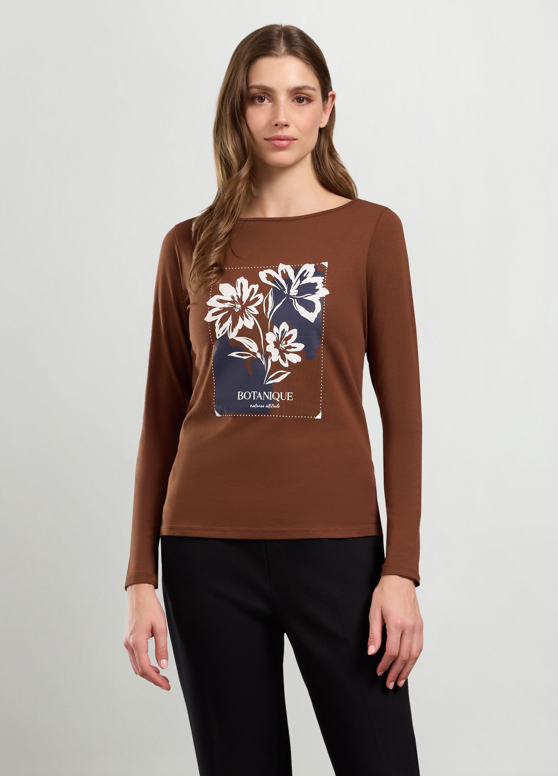 T-shirt in cotone stretch donna_0