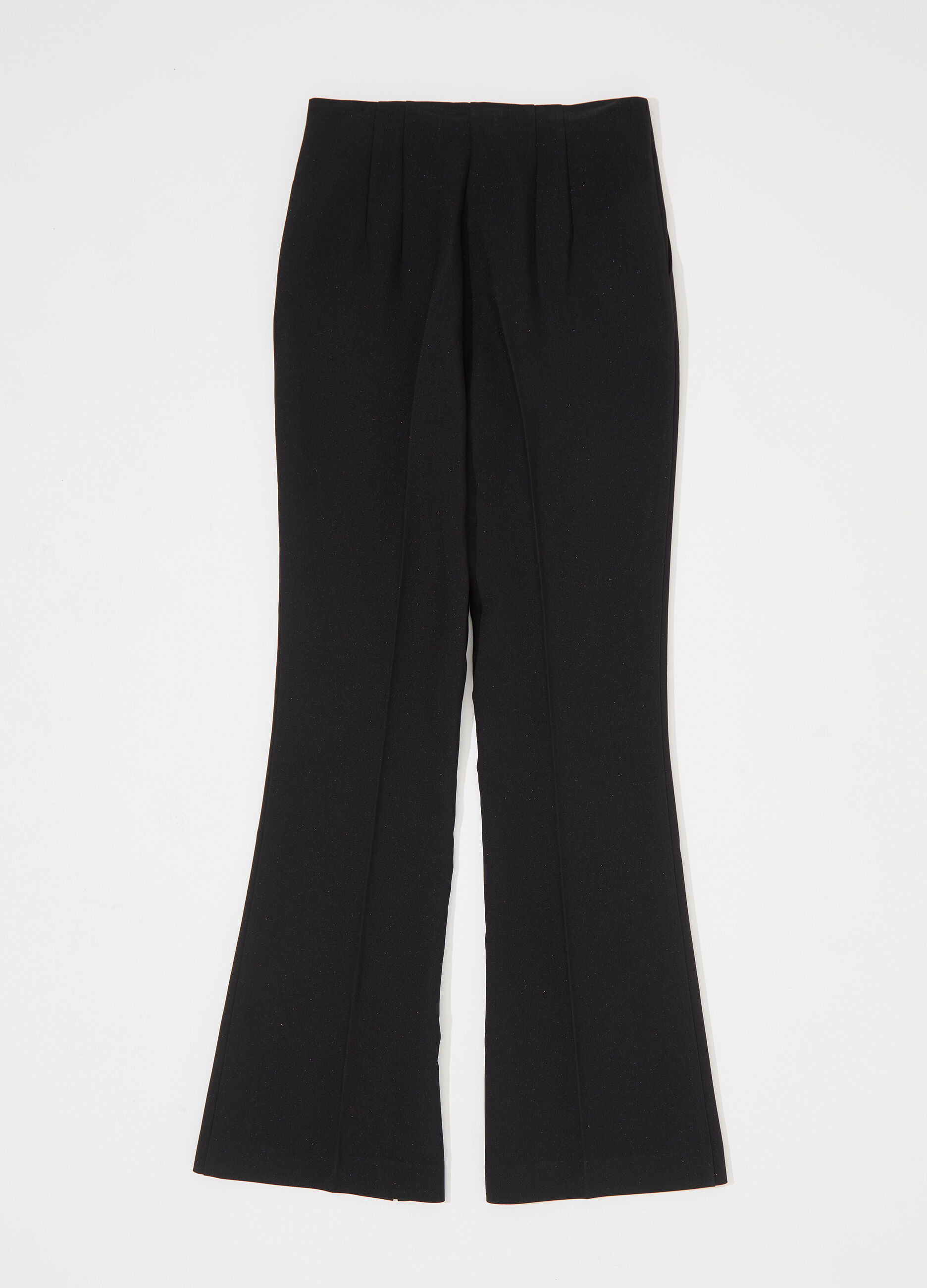 Pantalone a flare fit in filo lurex donna_5