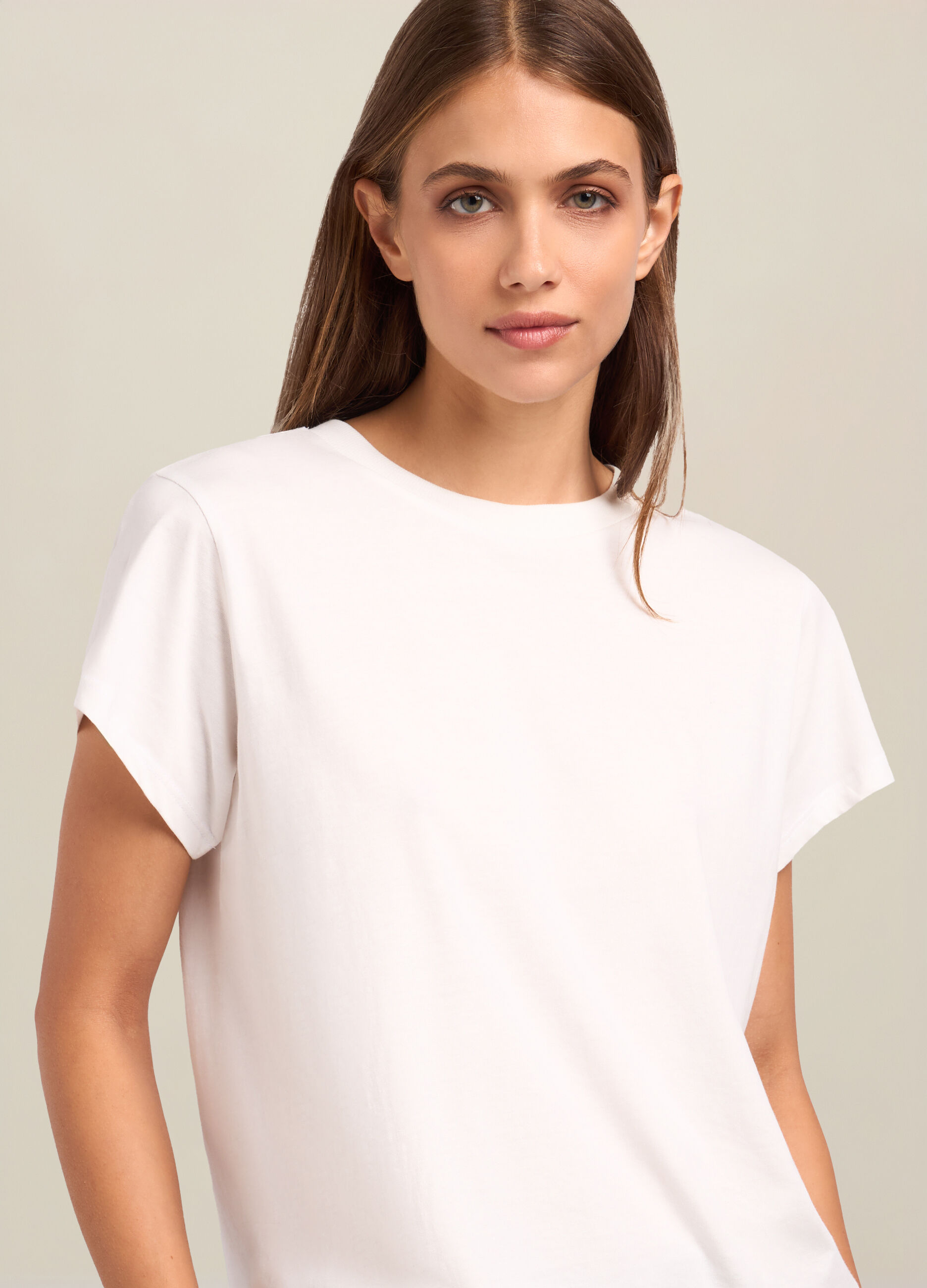 T-shirt in jersey di puro cotone donna_2