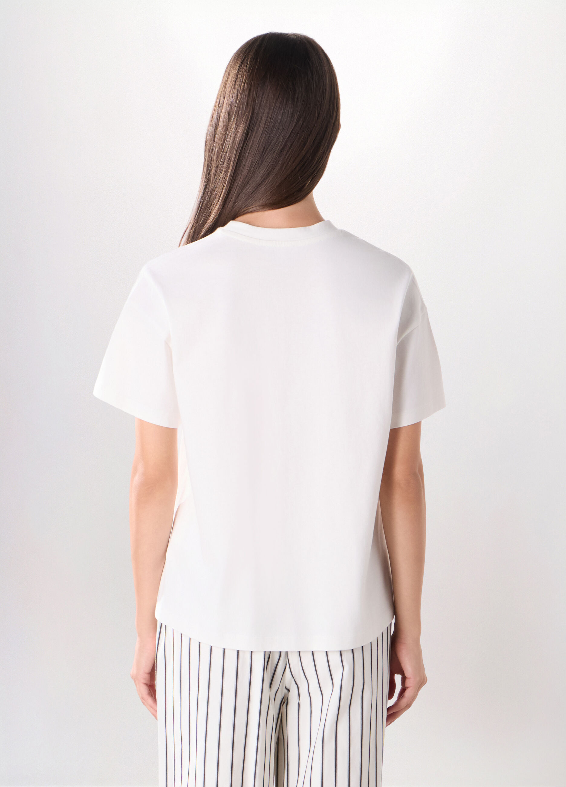 T-shirt in jersey di puro cotone donna_1