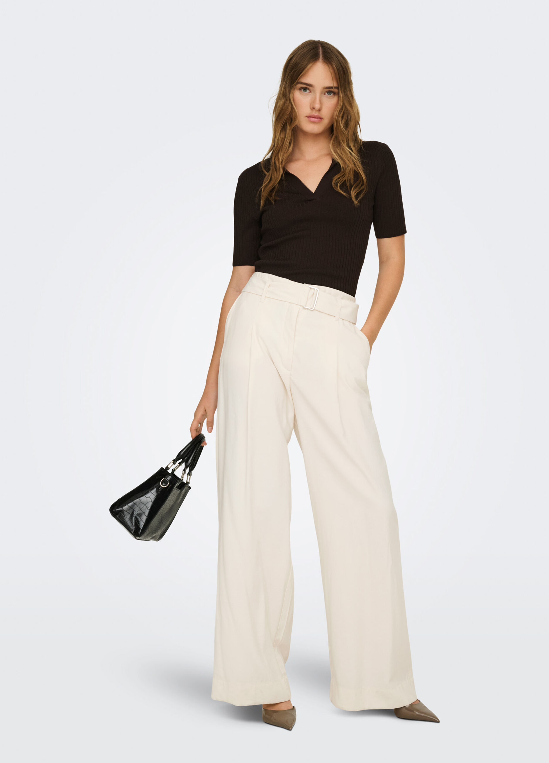 Pantaloni wide leg fit_0
