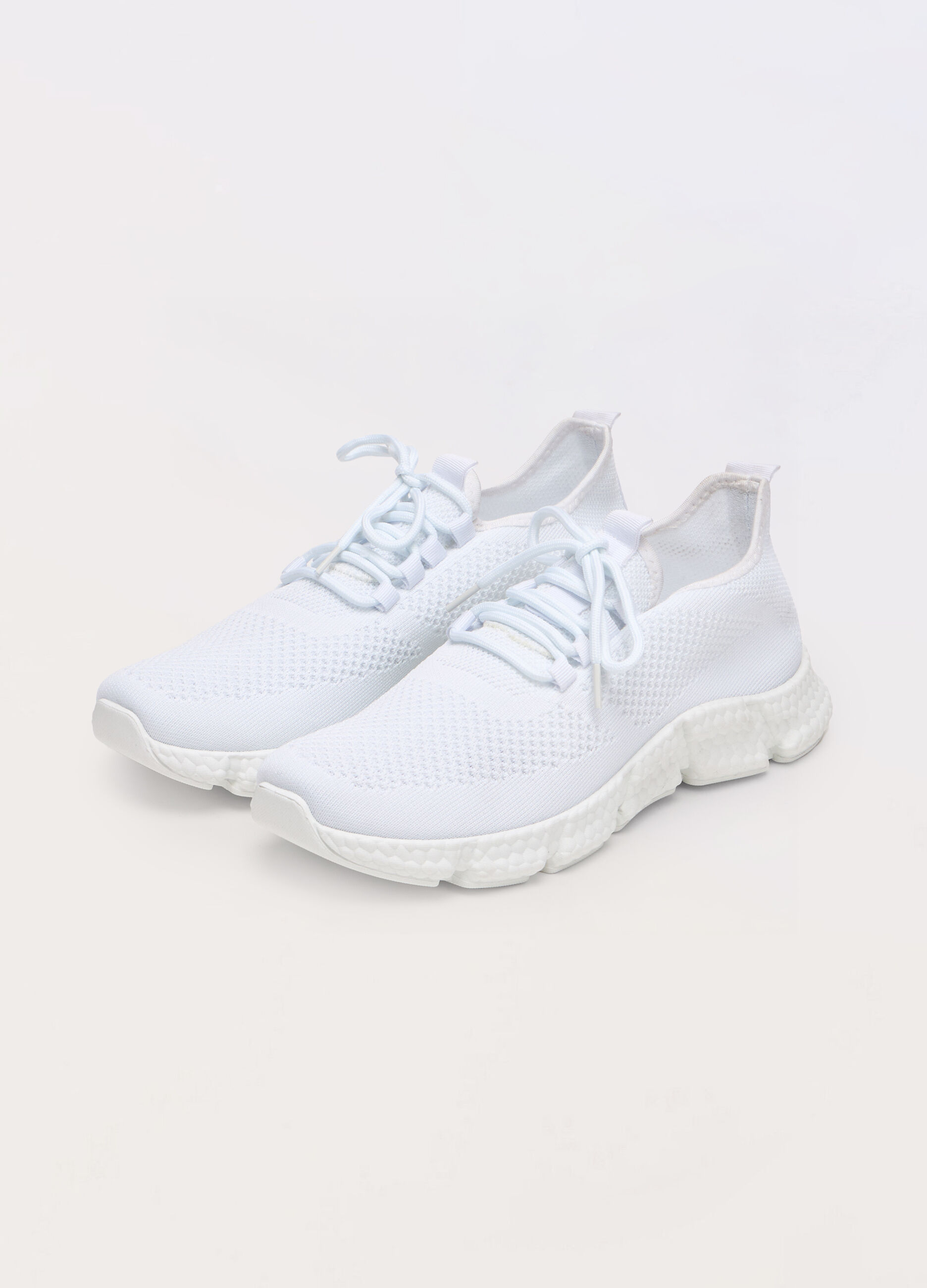Sneaker con lacci in maglia uomo_2