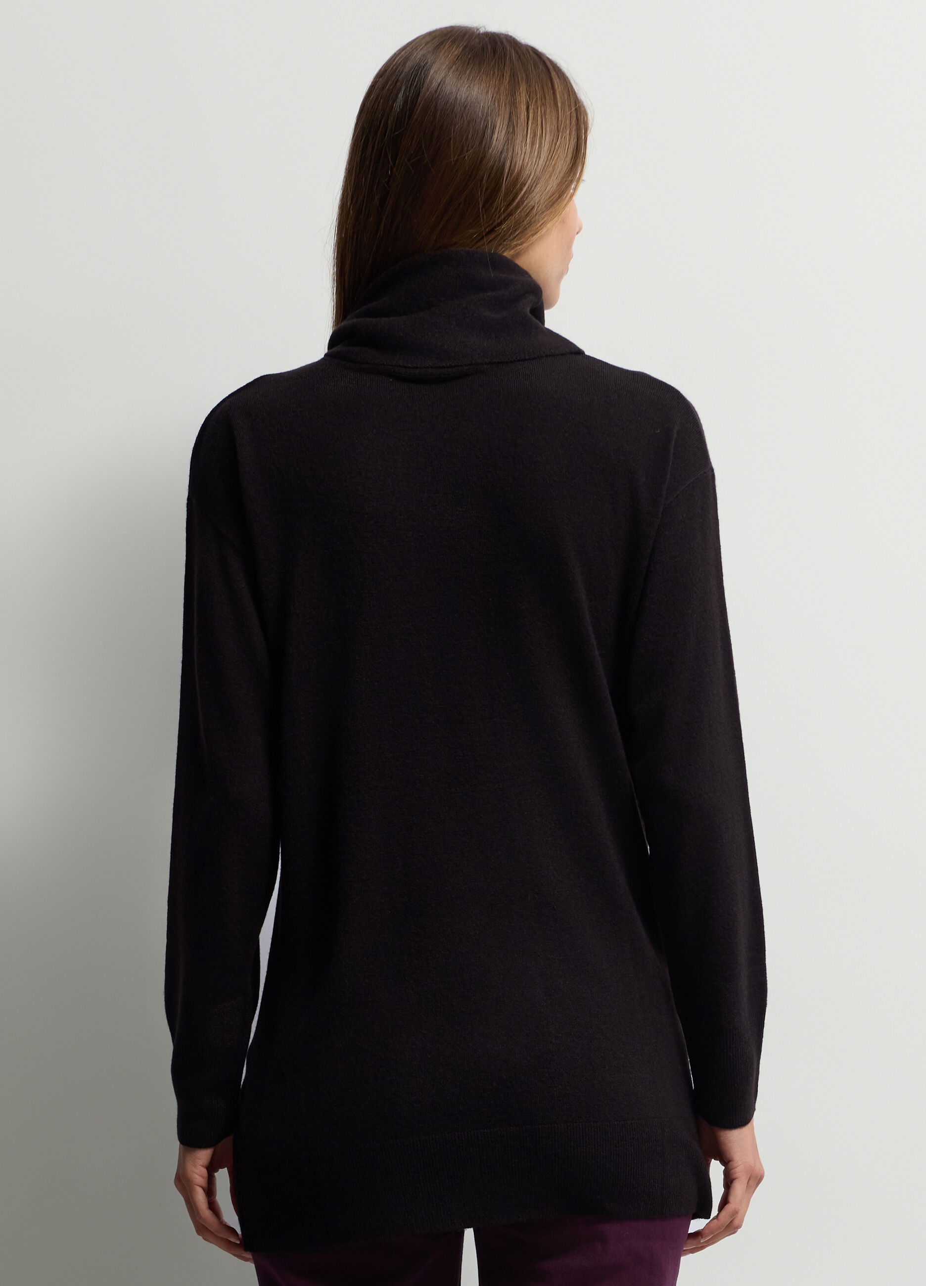 Maglione Fit Over a collo alto rasato donna _1
