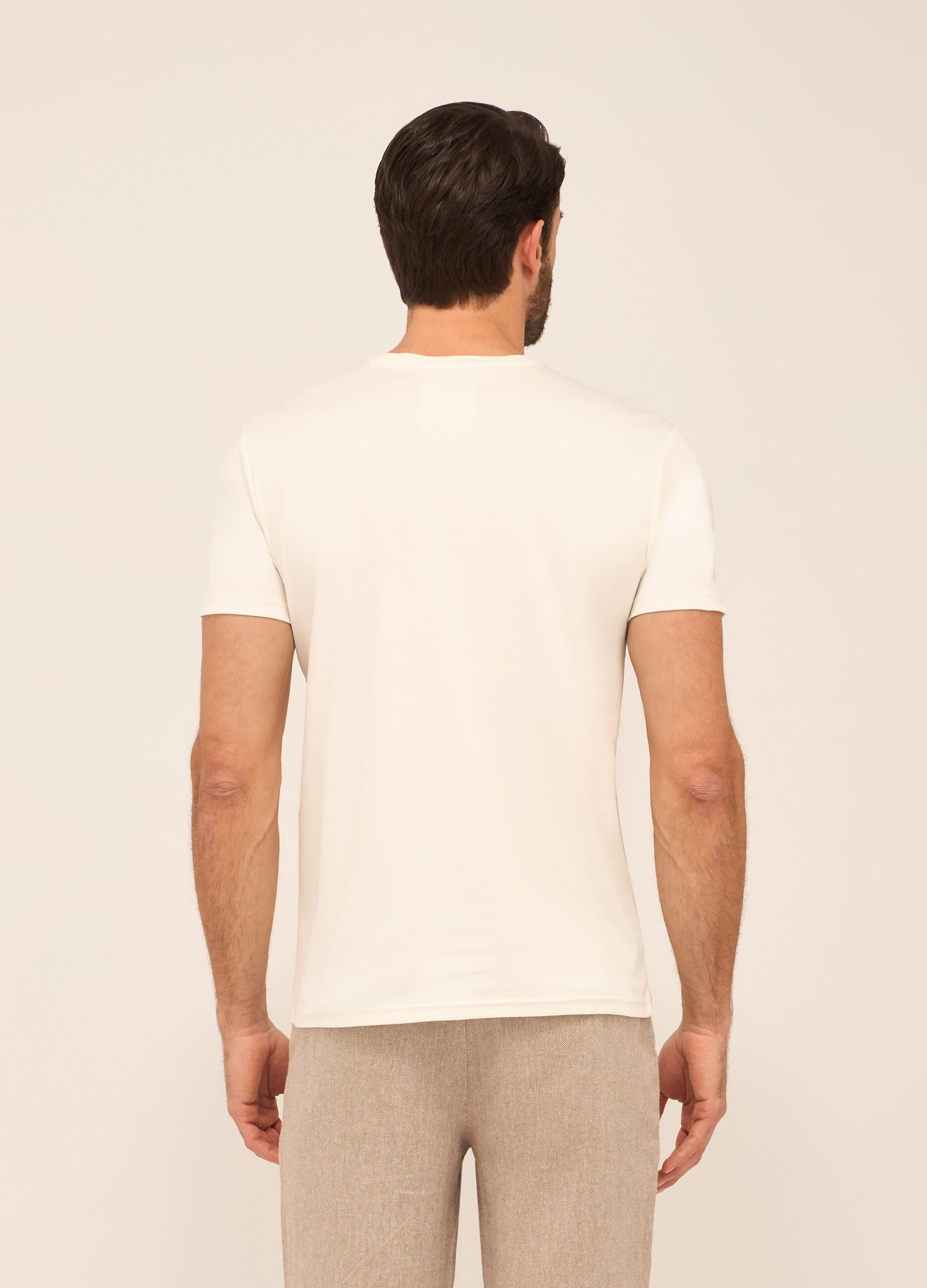 T-shirt girocollo in puro cotone uomo_1