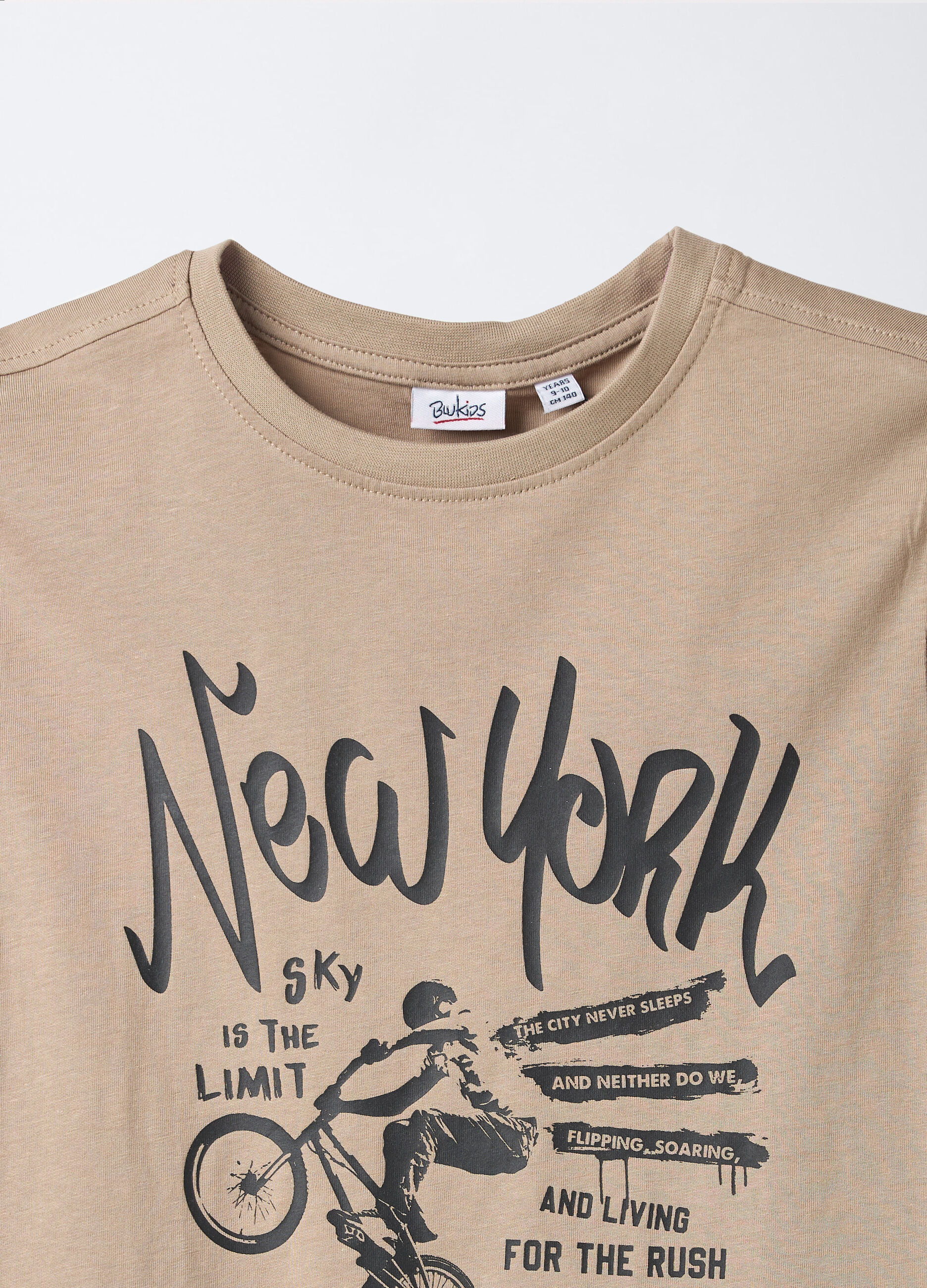 T-shirt girocollo in jersey di puro cotone ragazzo_2