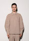 Camicia over fit con colletto alla francese in seersucker donna_1