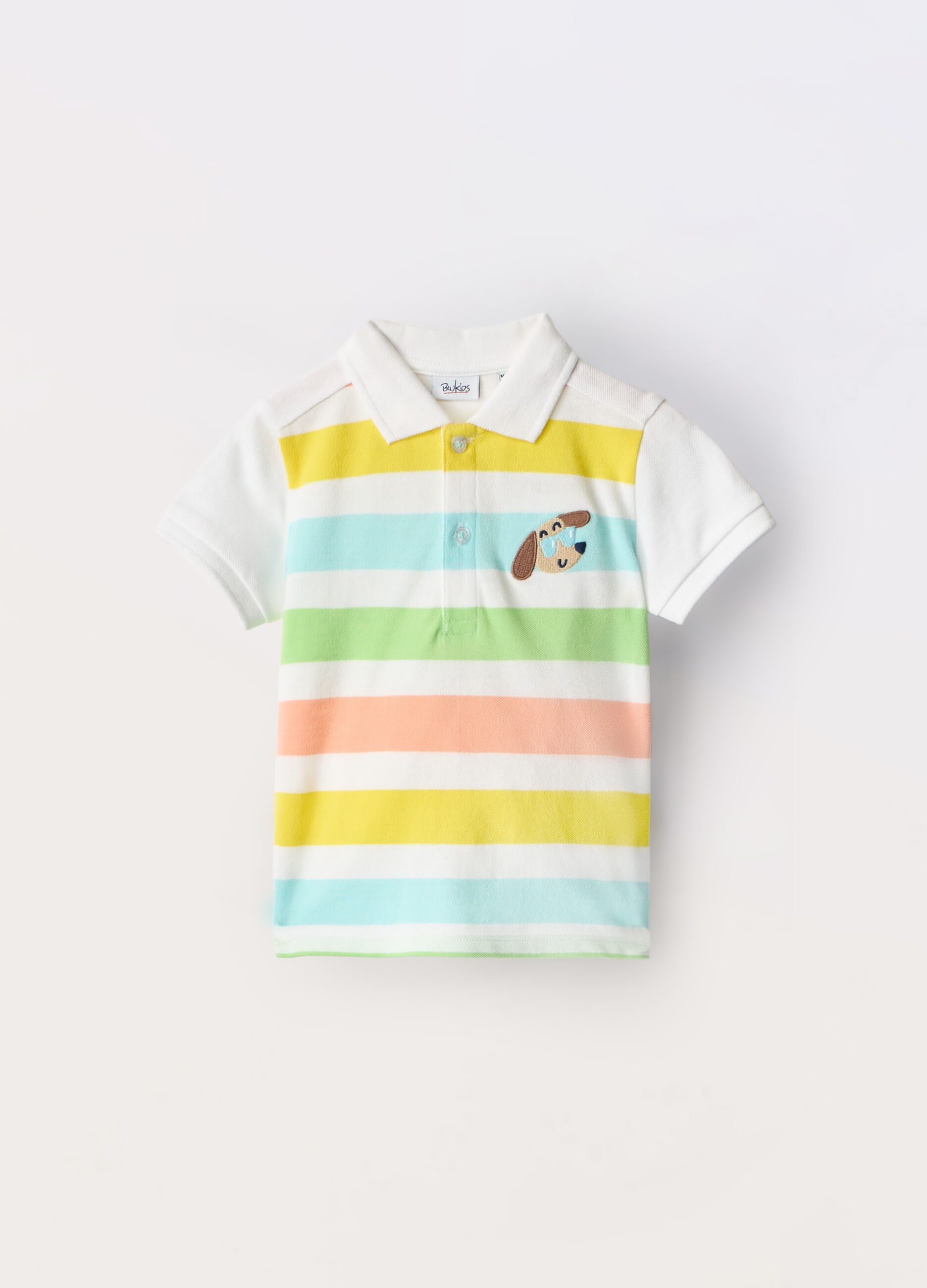 Polo in puro cotone Piquet neonato_0