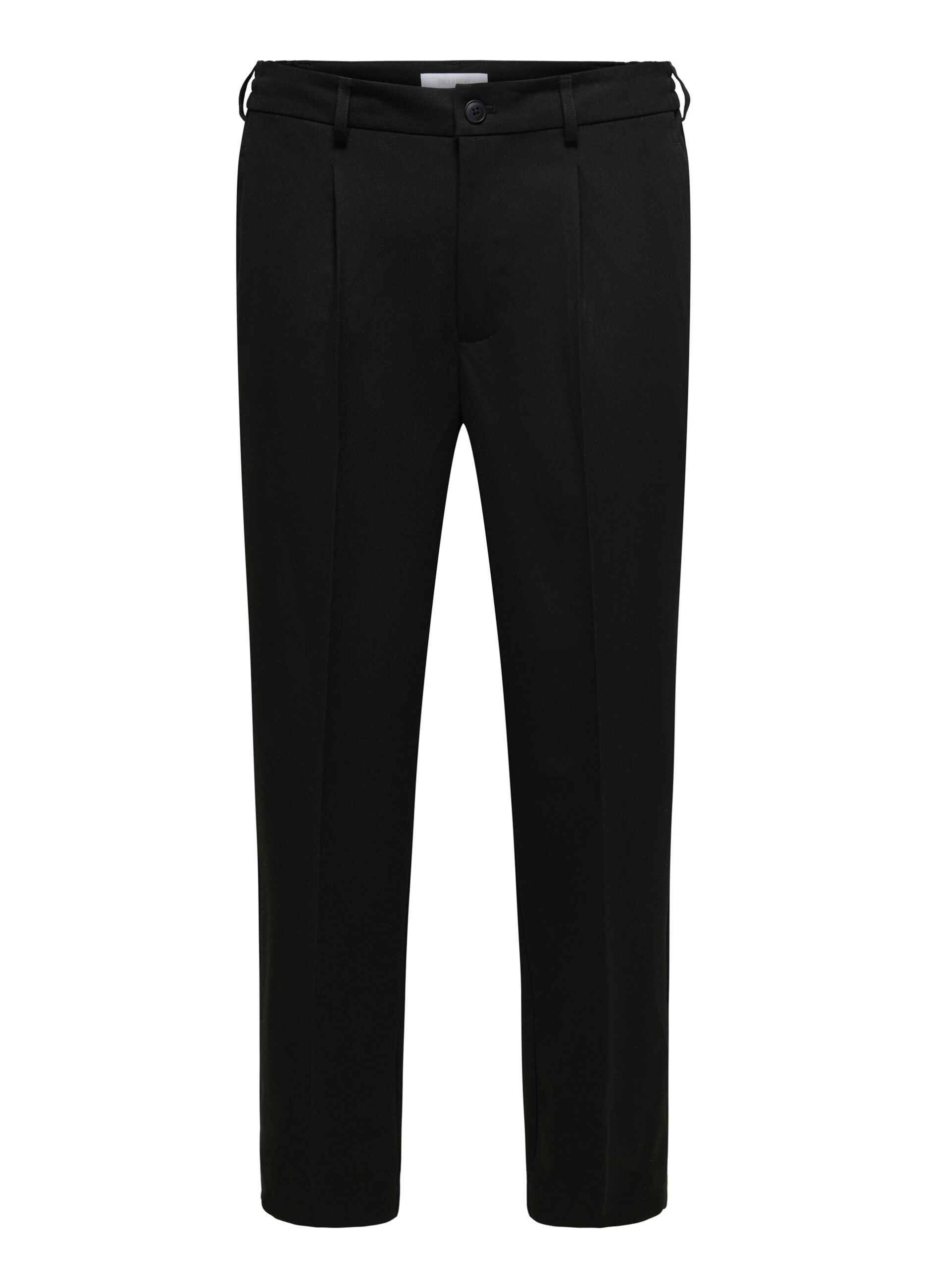 Pantalone straight fit con pince uomo_5