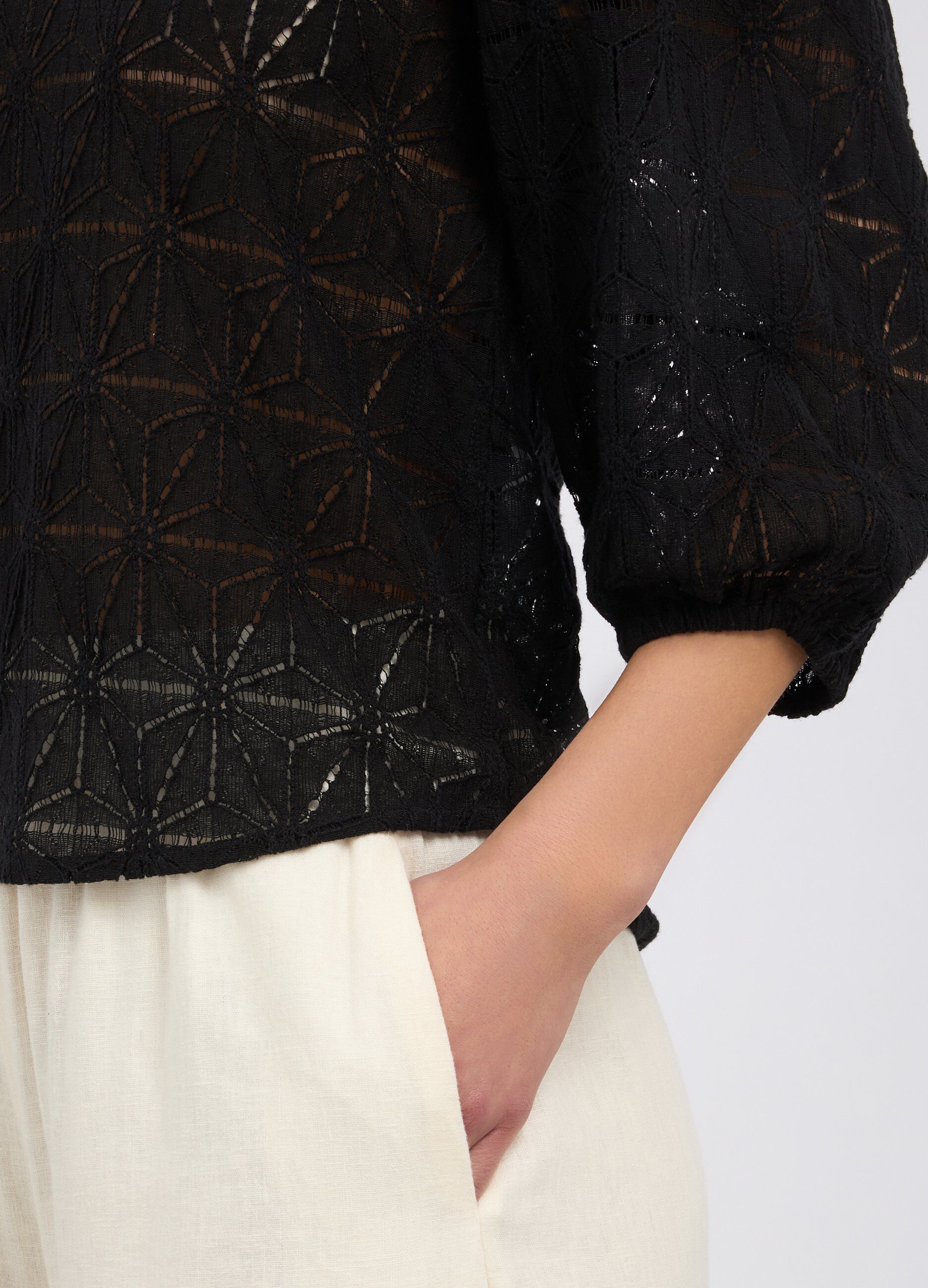 Blusa in misto cotone donna_2