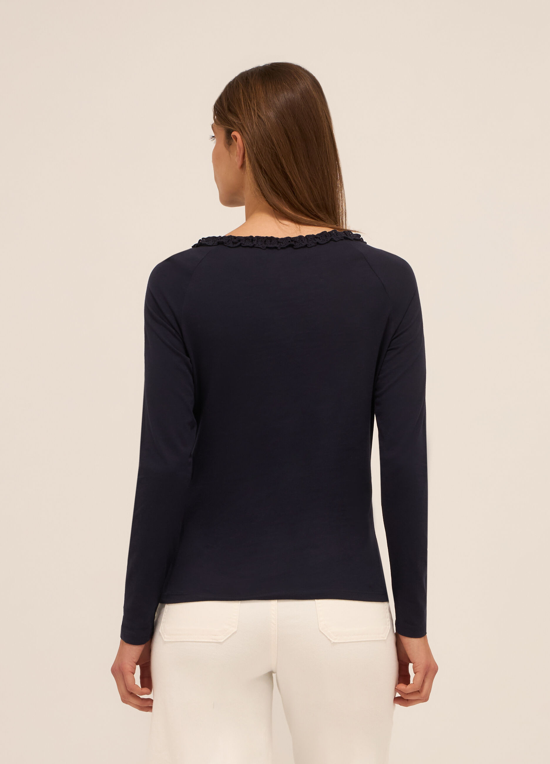 T-shirt in jersey di puro cotone donna_1