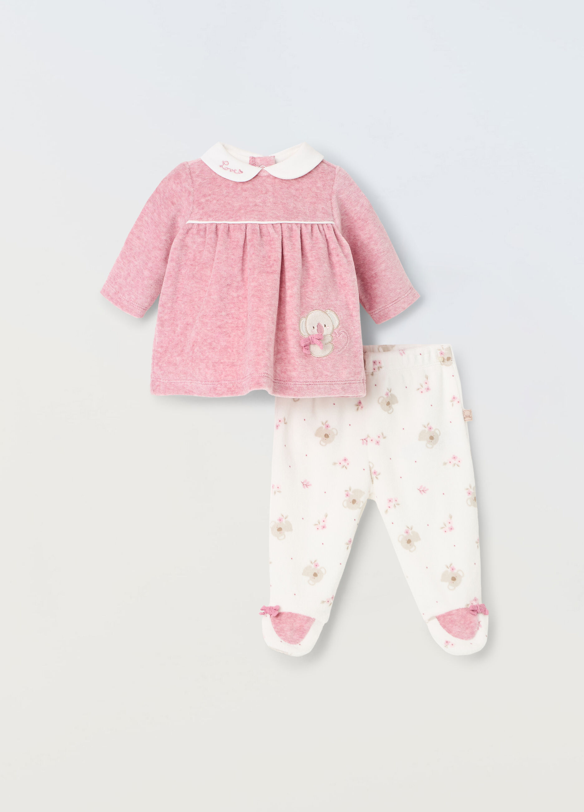 Set in velours neonata_0