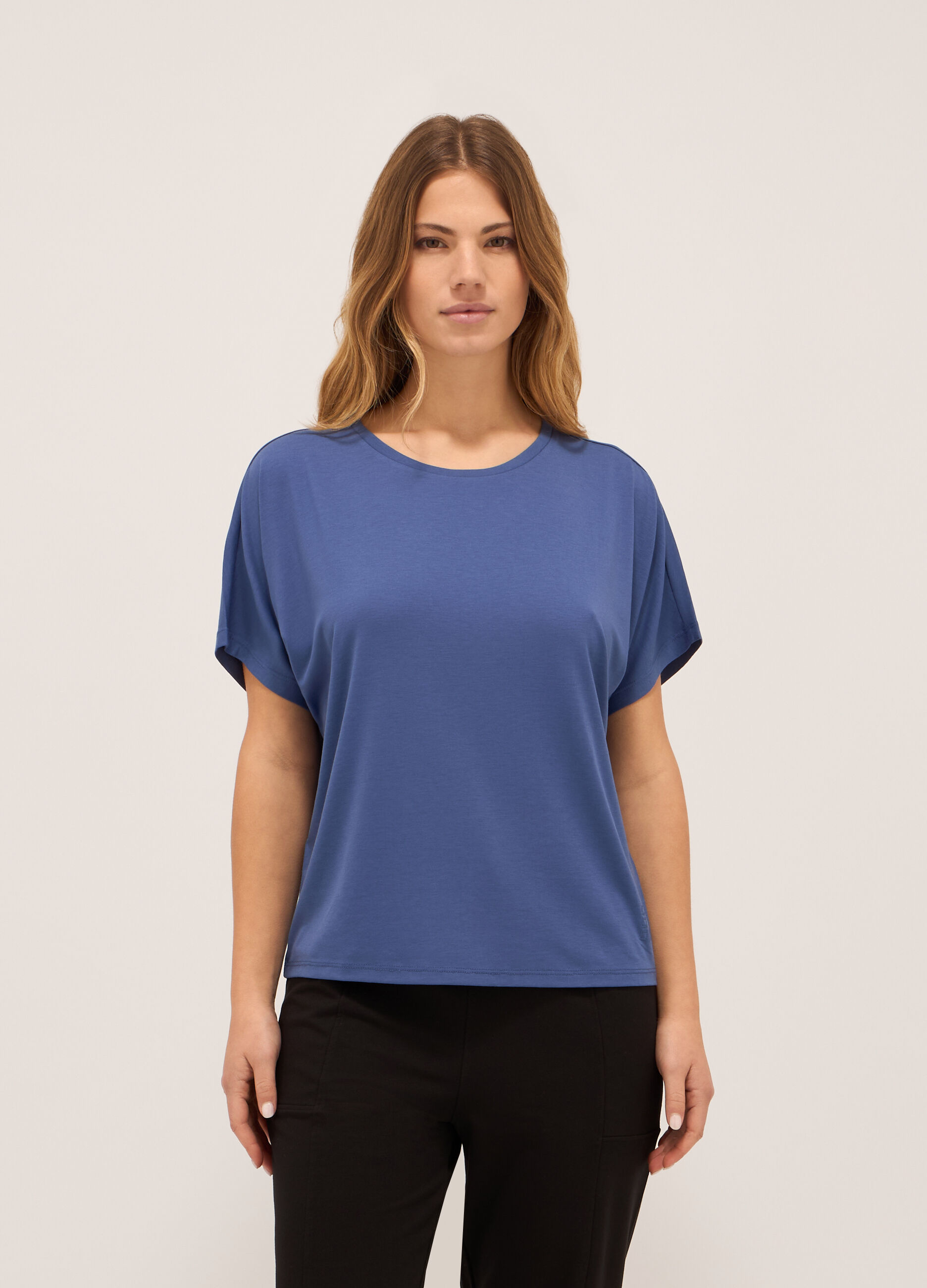 T-shirt in jersey di misto viscosa donna_0
