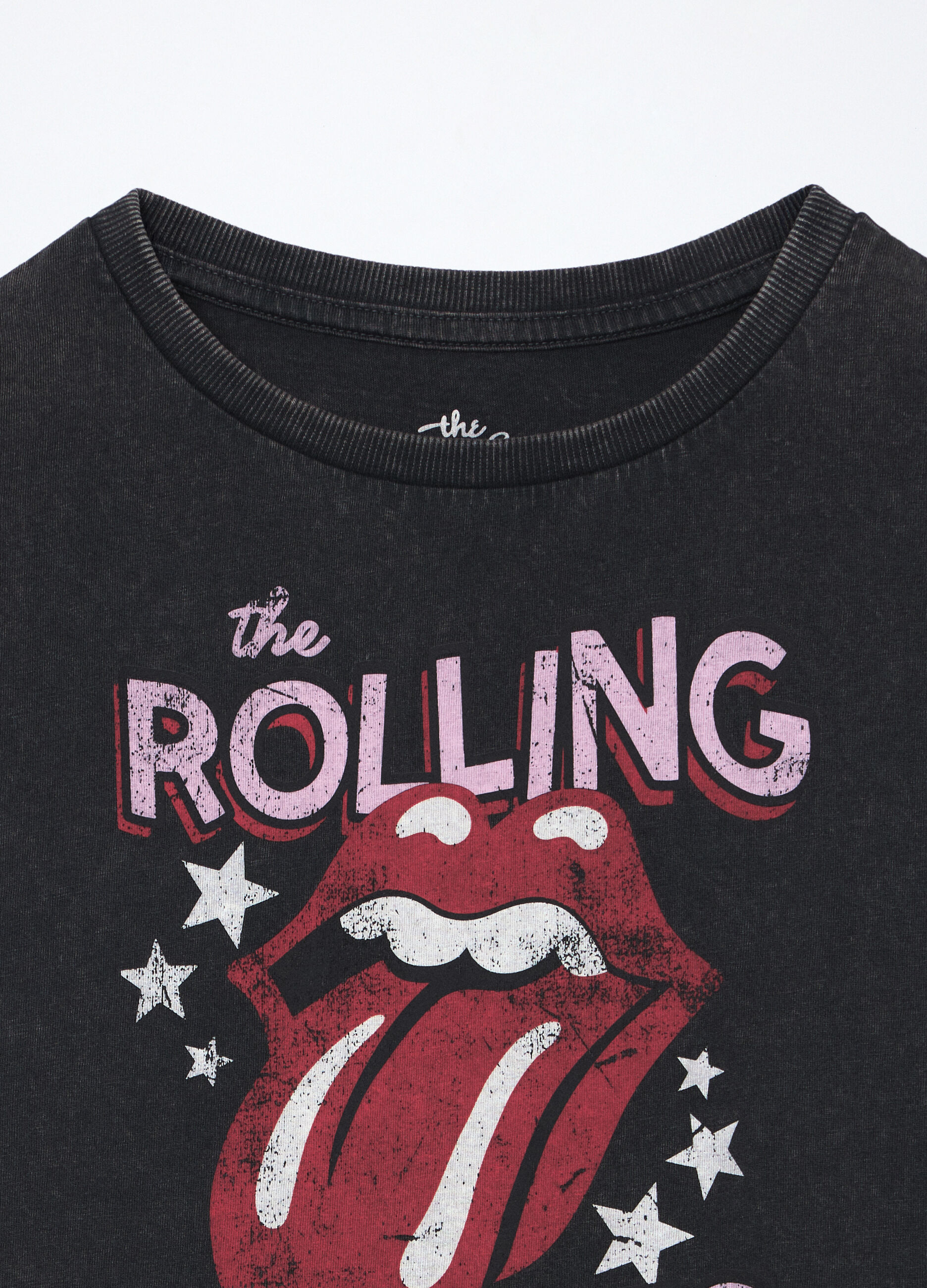 T-shirt Rolling Stones in jersey di puro cotone ragazza_2