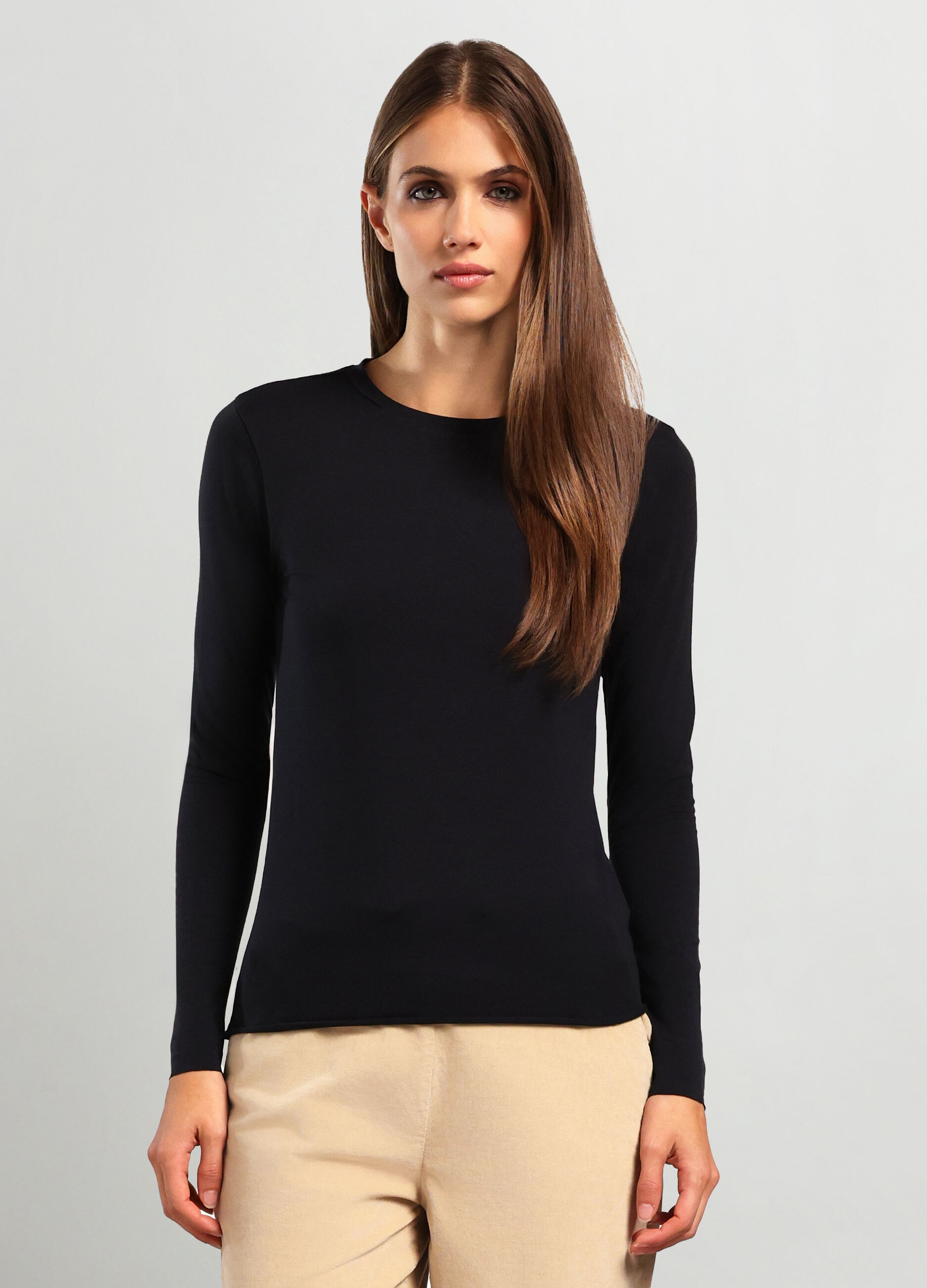 T-shirt in misto lyocell donna_0