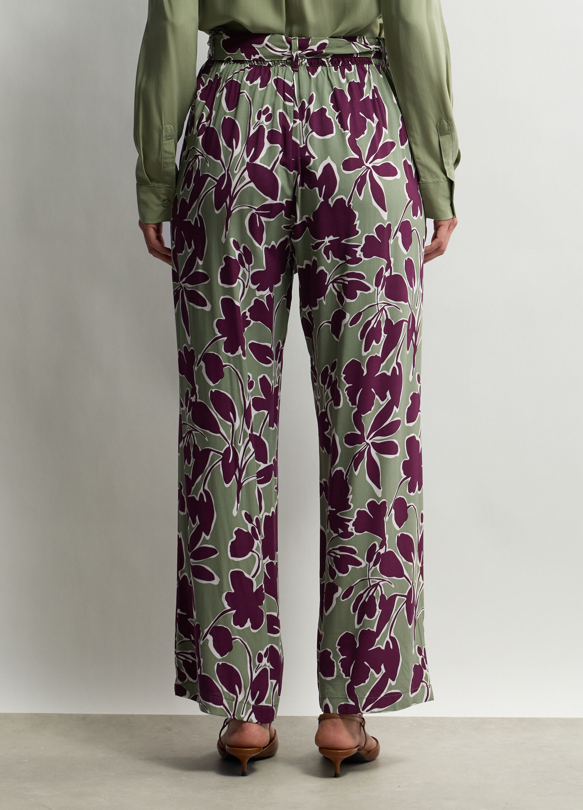 Pantaloni Wide Leg in pura viscosa donna_2