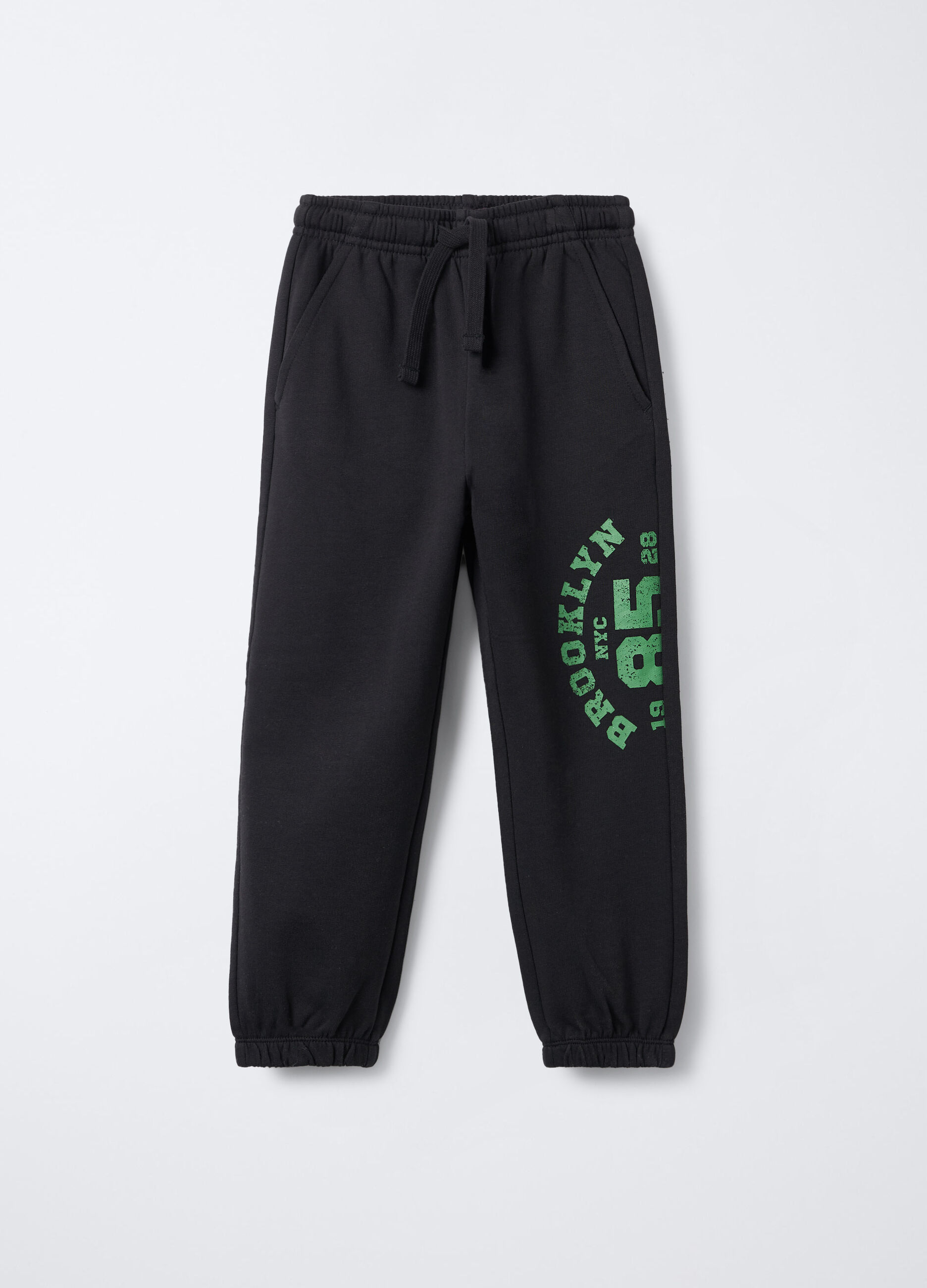 Jogger in puro cotone garzato bambino _0