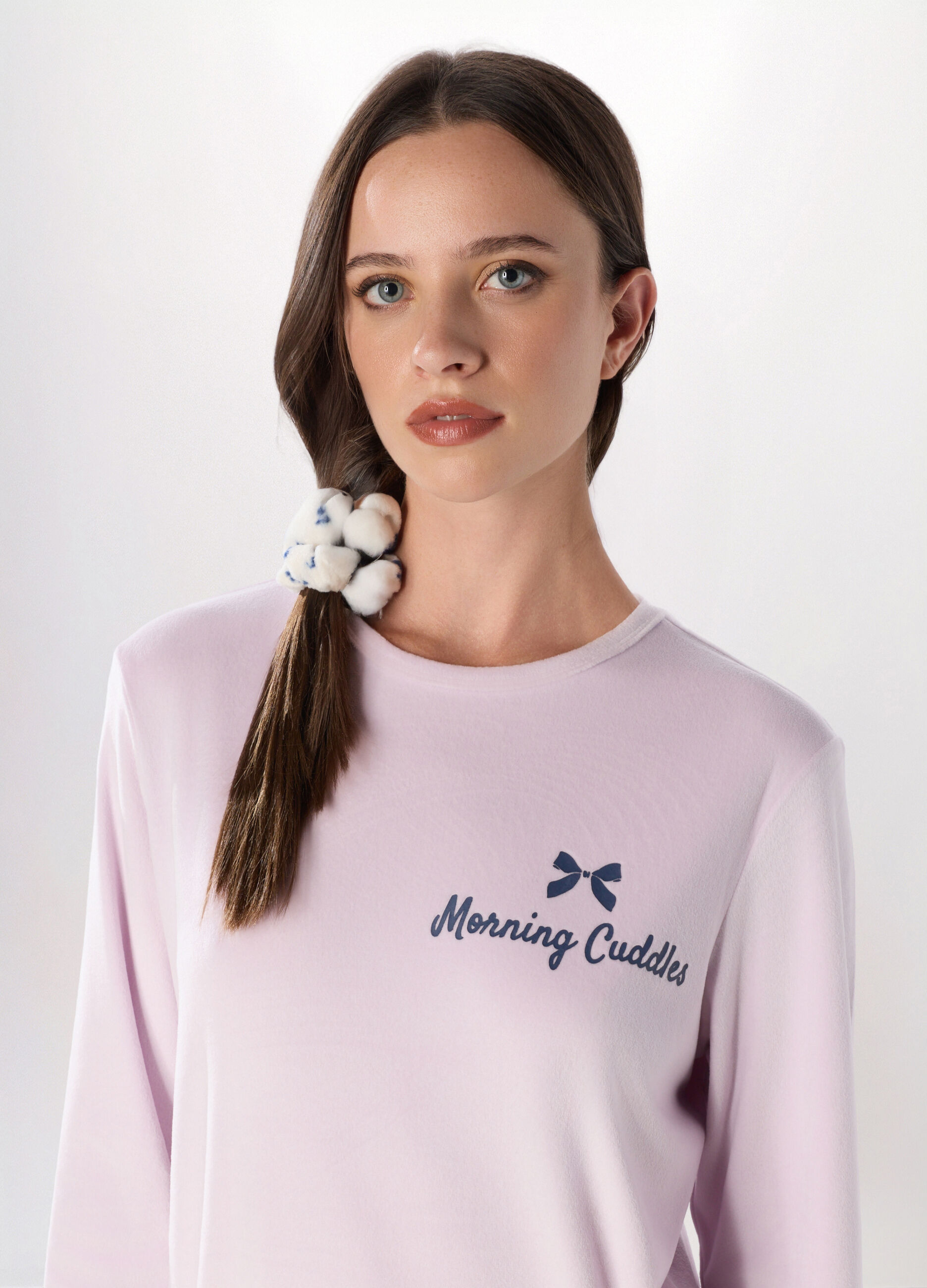 Set pigiama lungo velour donna_2