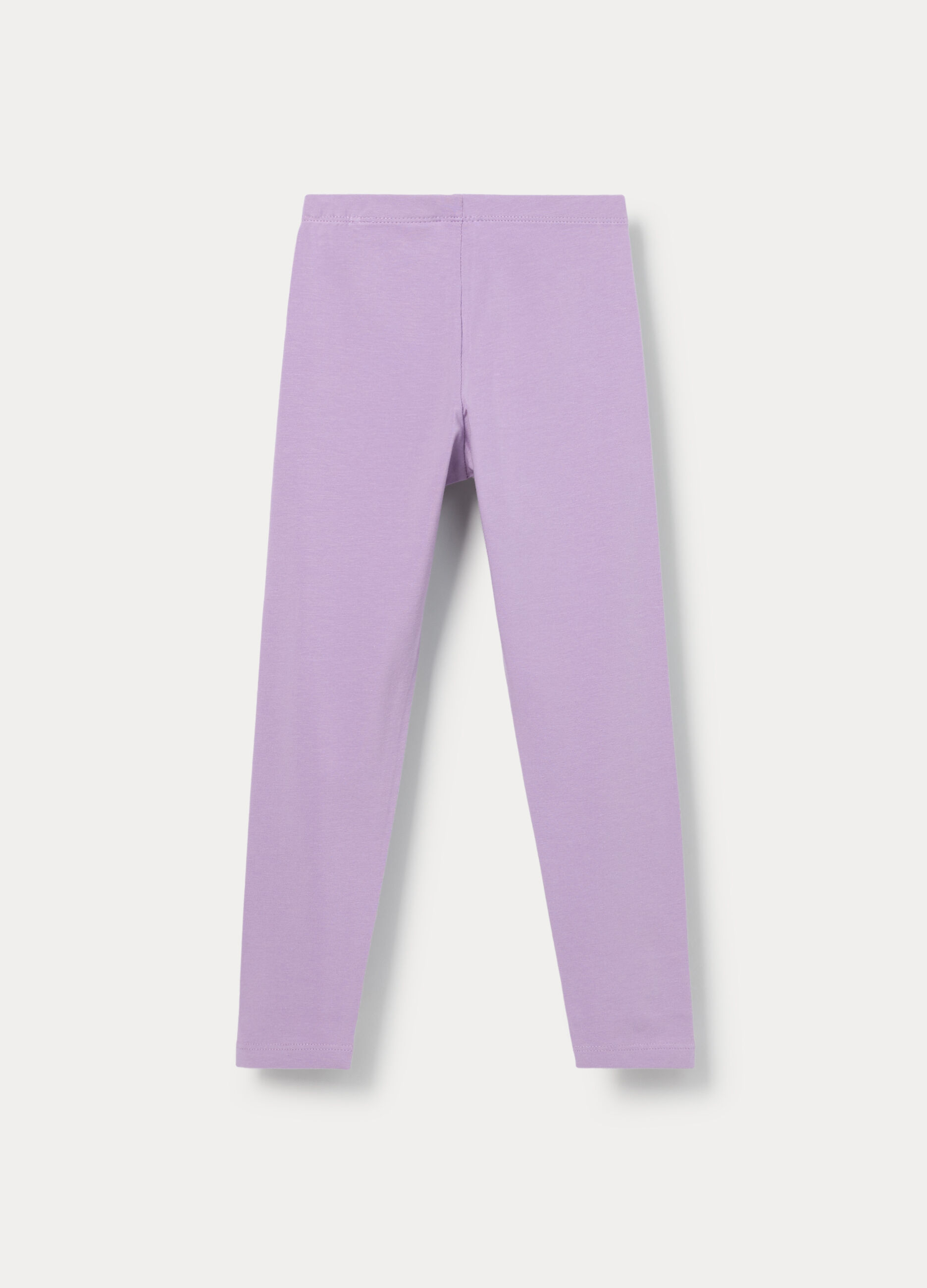Leggings in jersey di cotone stretch bambina_1