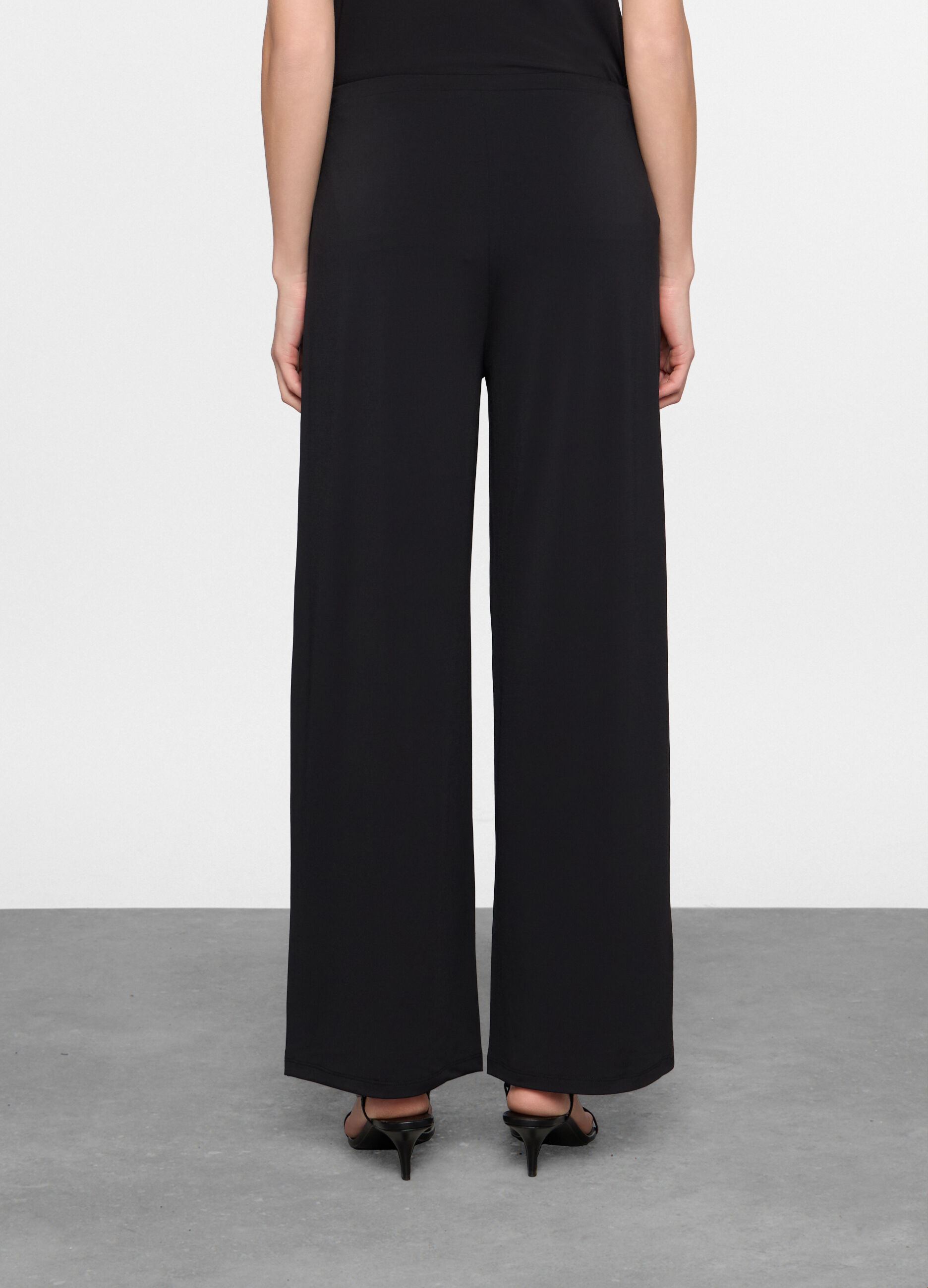 Pantaloni straight fit stretch donna_1