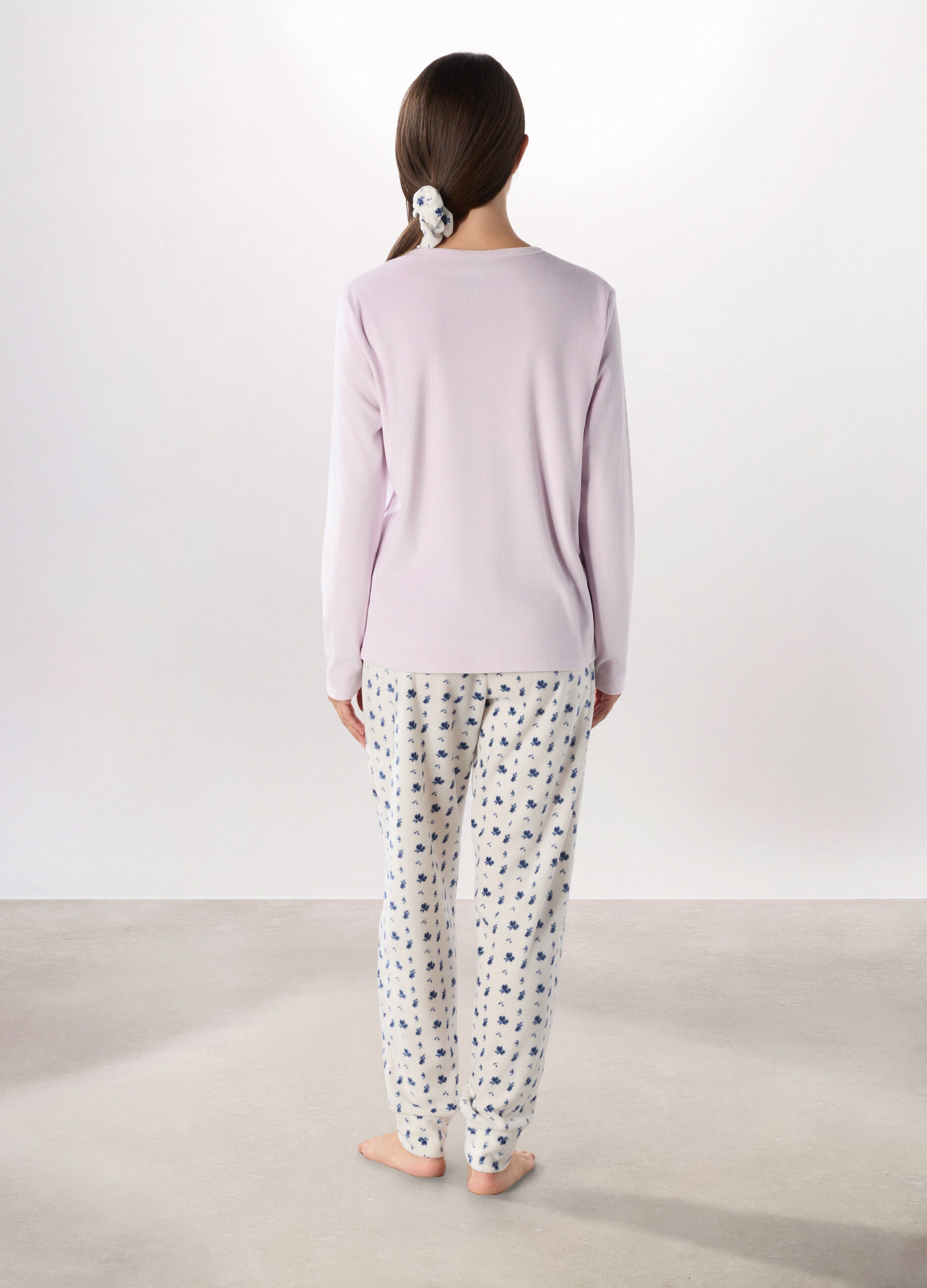 Set pigiama lungo velour donna_1