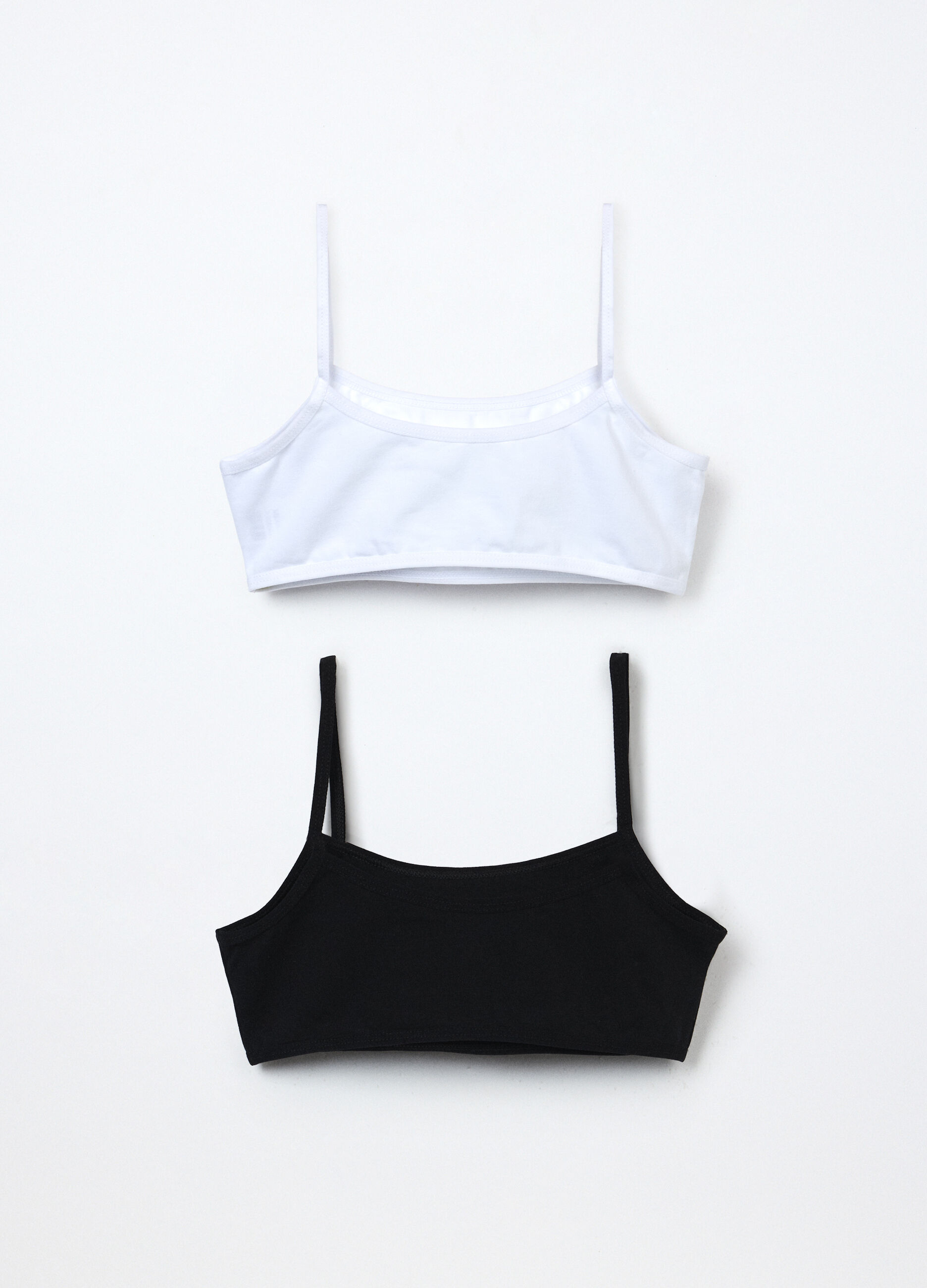 Pack 2 top in jersey di cotone stretch ragazza_1