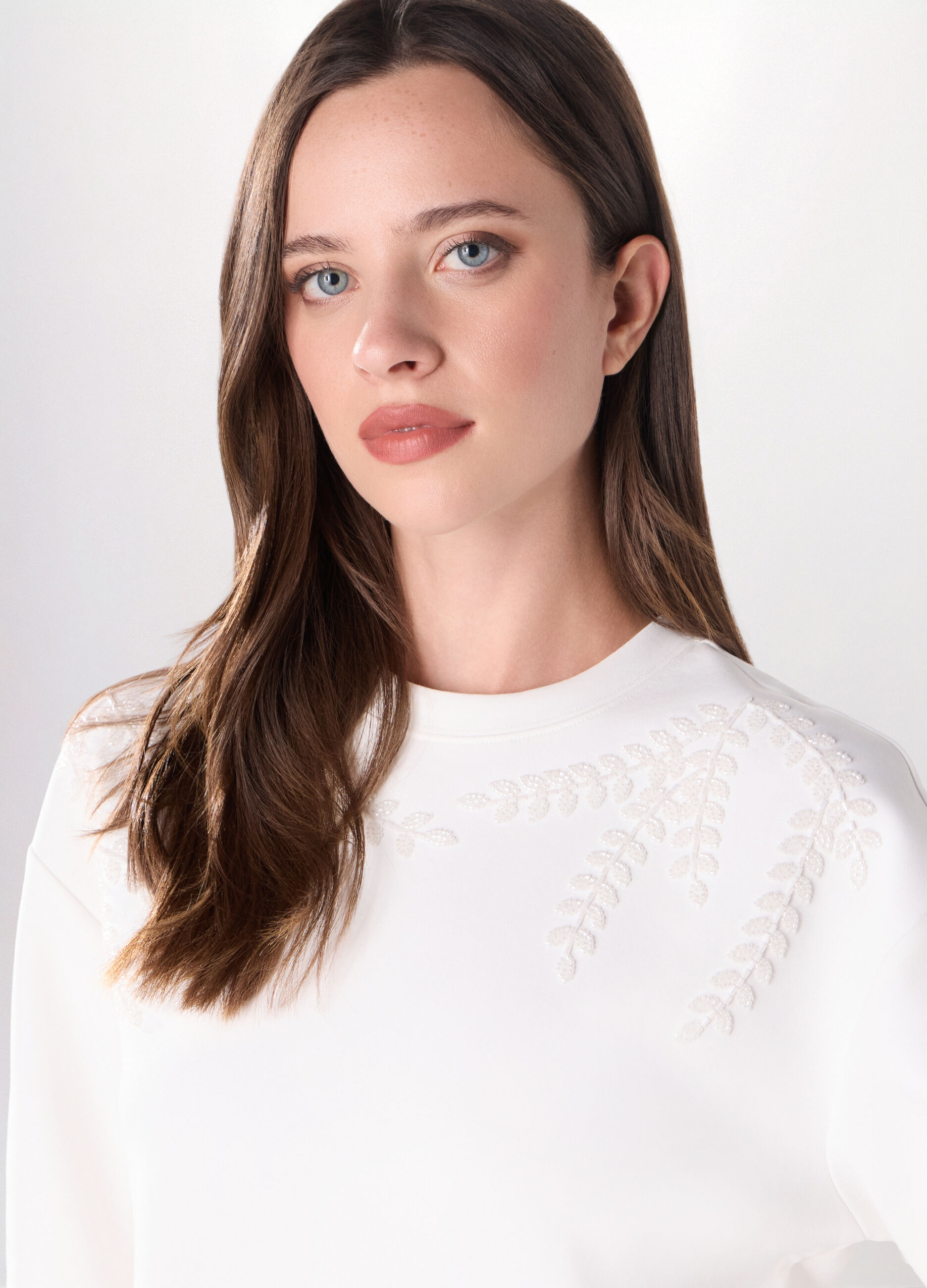 T-shirt in misto cotone stretch donna_2