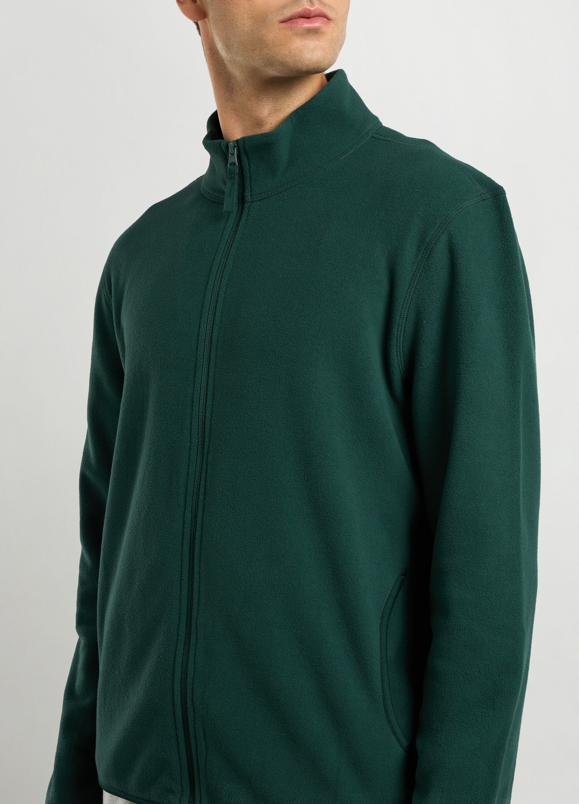 Felpa in pile full zip uomo_2