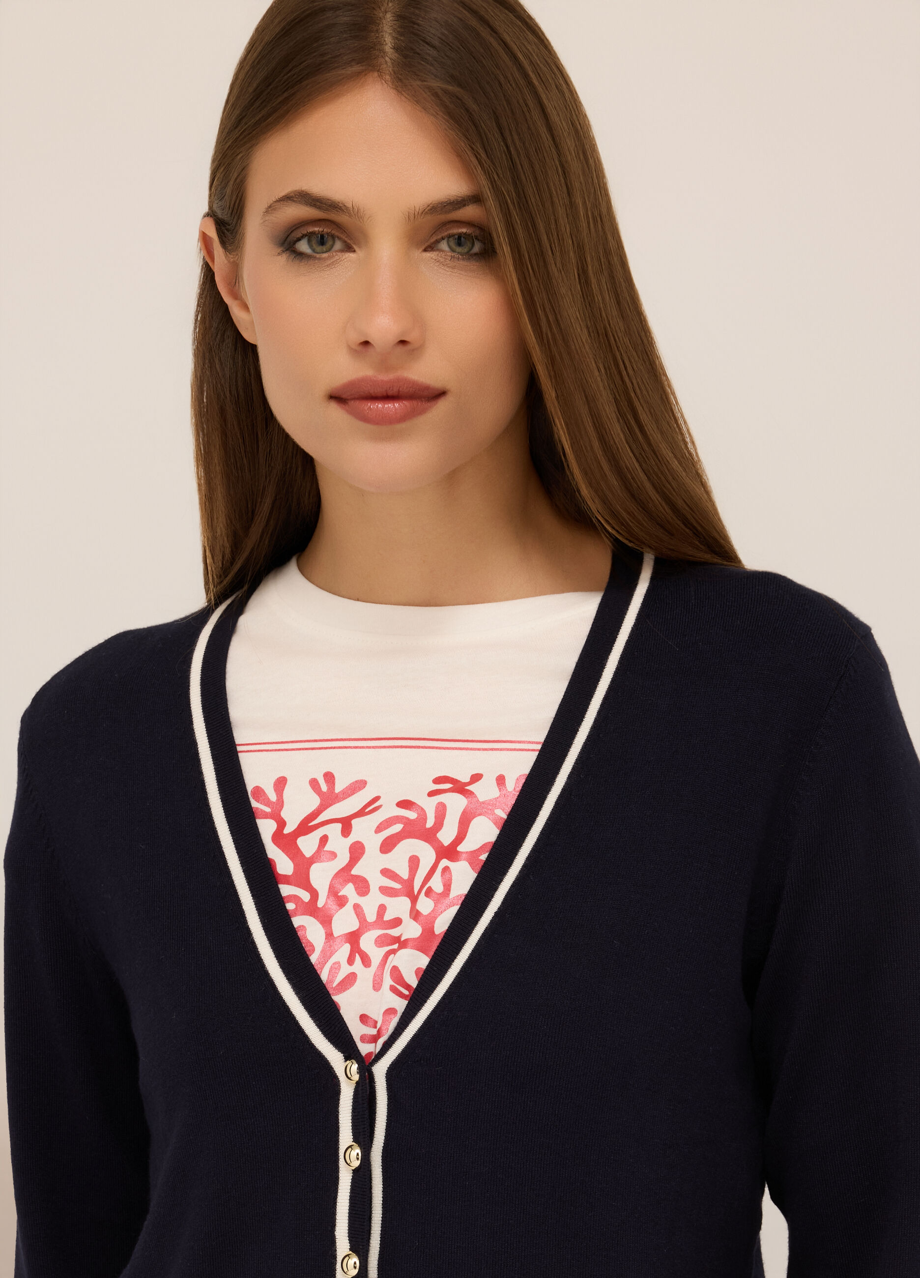 Cardigan misto cotone donna_2
