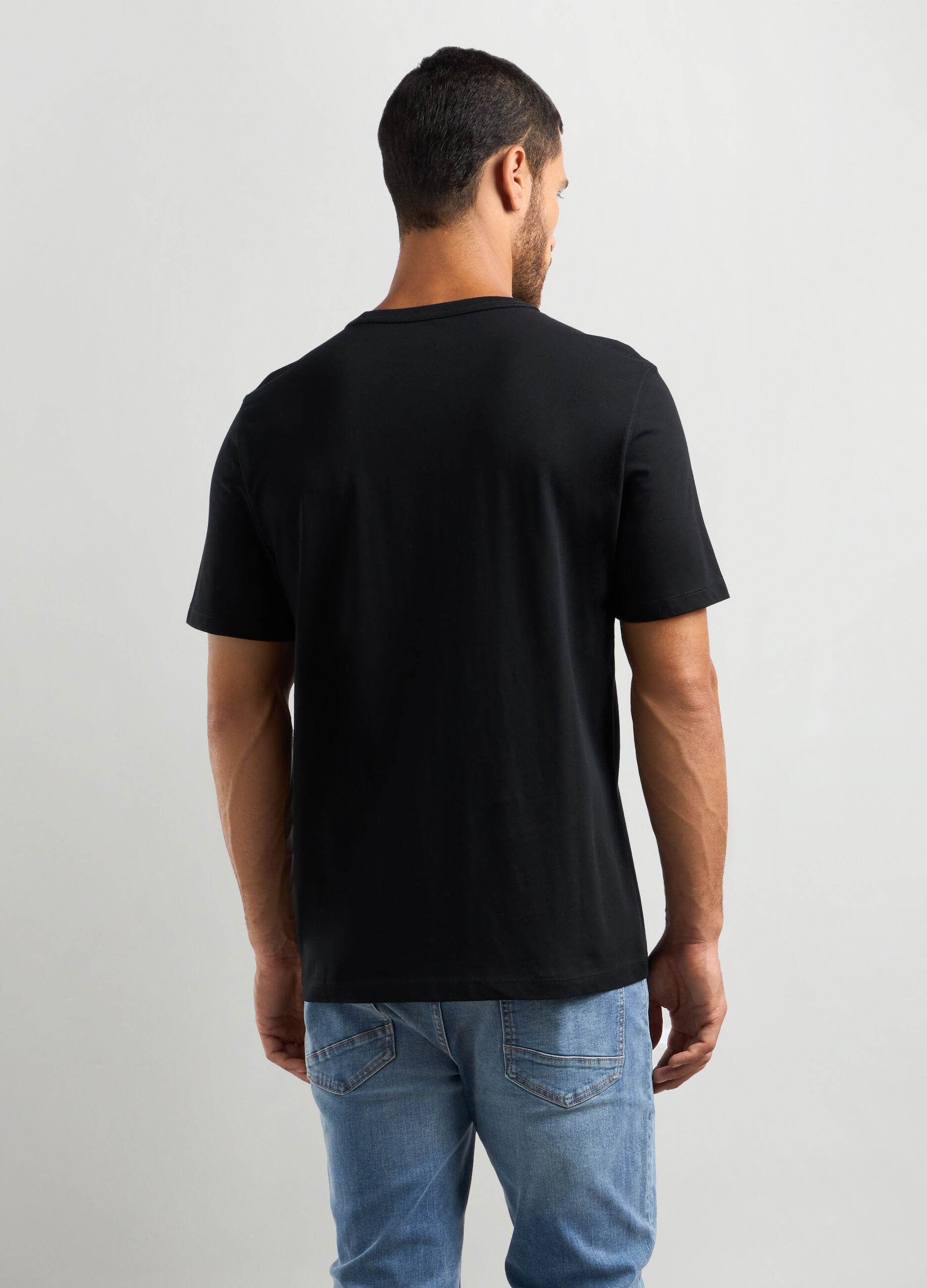T-shirt con stampa in puro cotone uomo_1