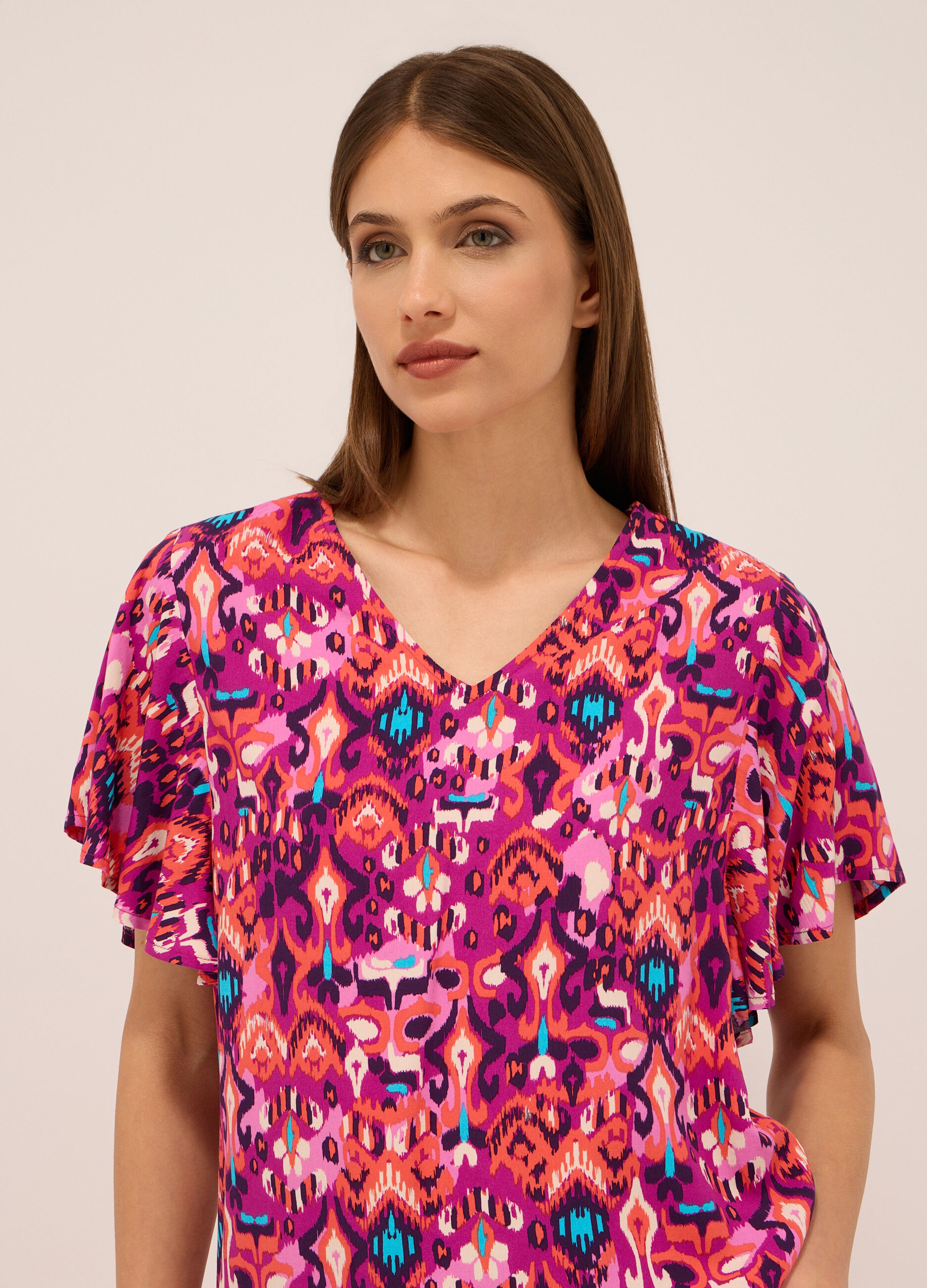 Blusa in pura viscosa con stampa donna_2