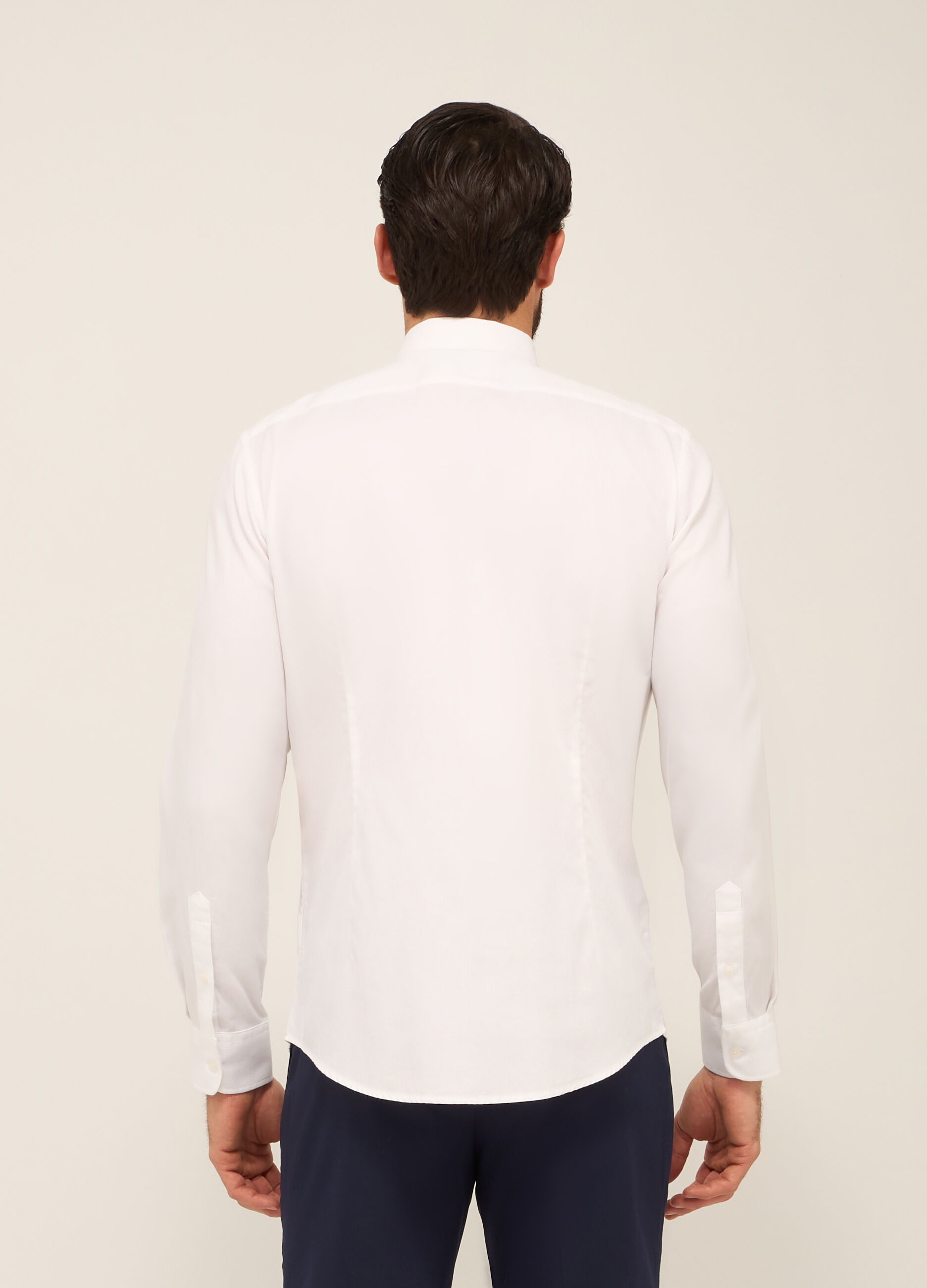 Camicia slim fit in puro cotone uomo_1
