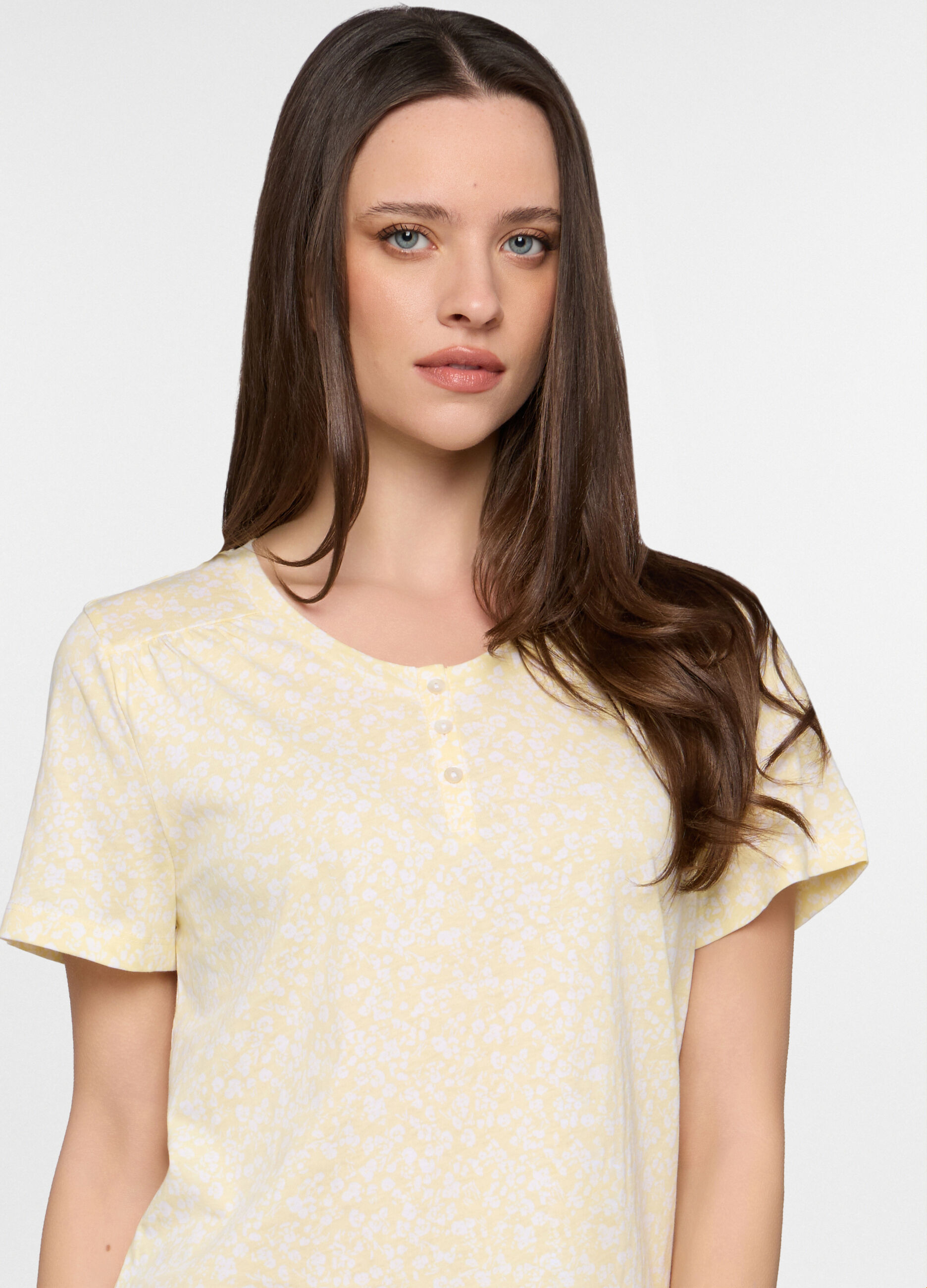 Set pigiama corto in jersey di puro cotone donna_2