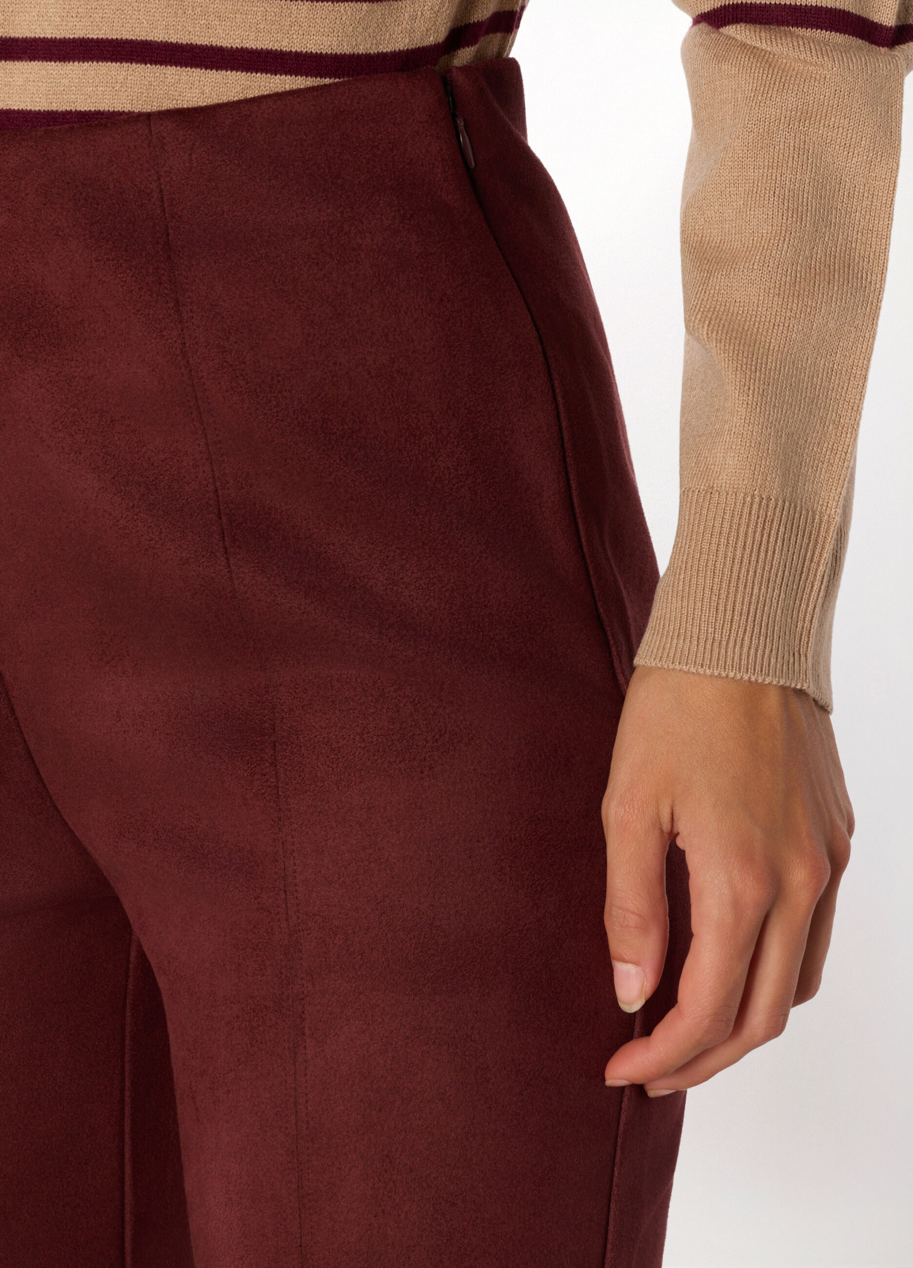 Leggings effetto scamosciato donna_2