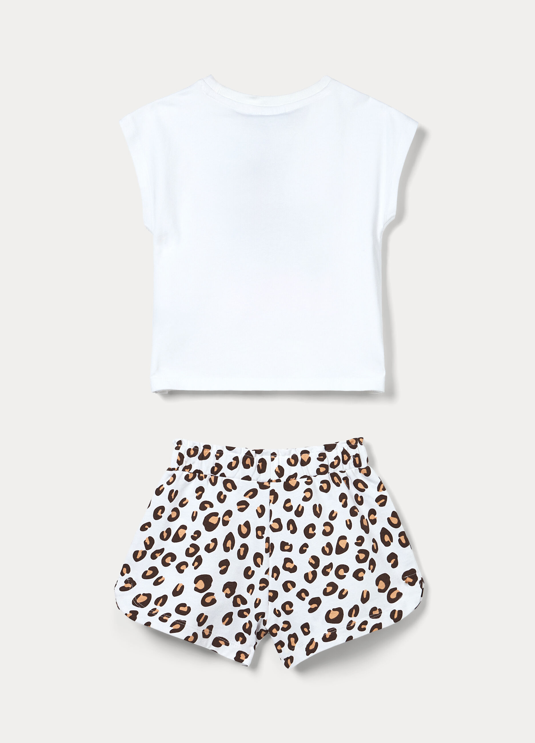 Jogging set in jersey di cotone stretch bambina_1