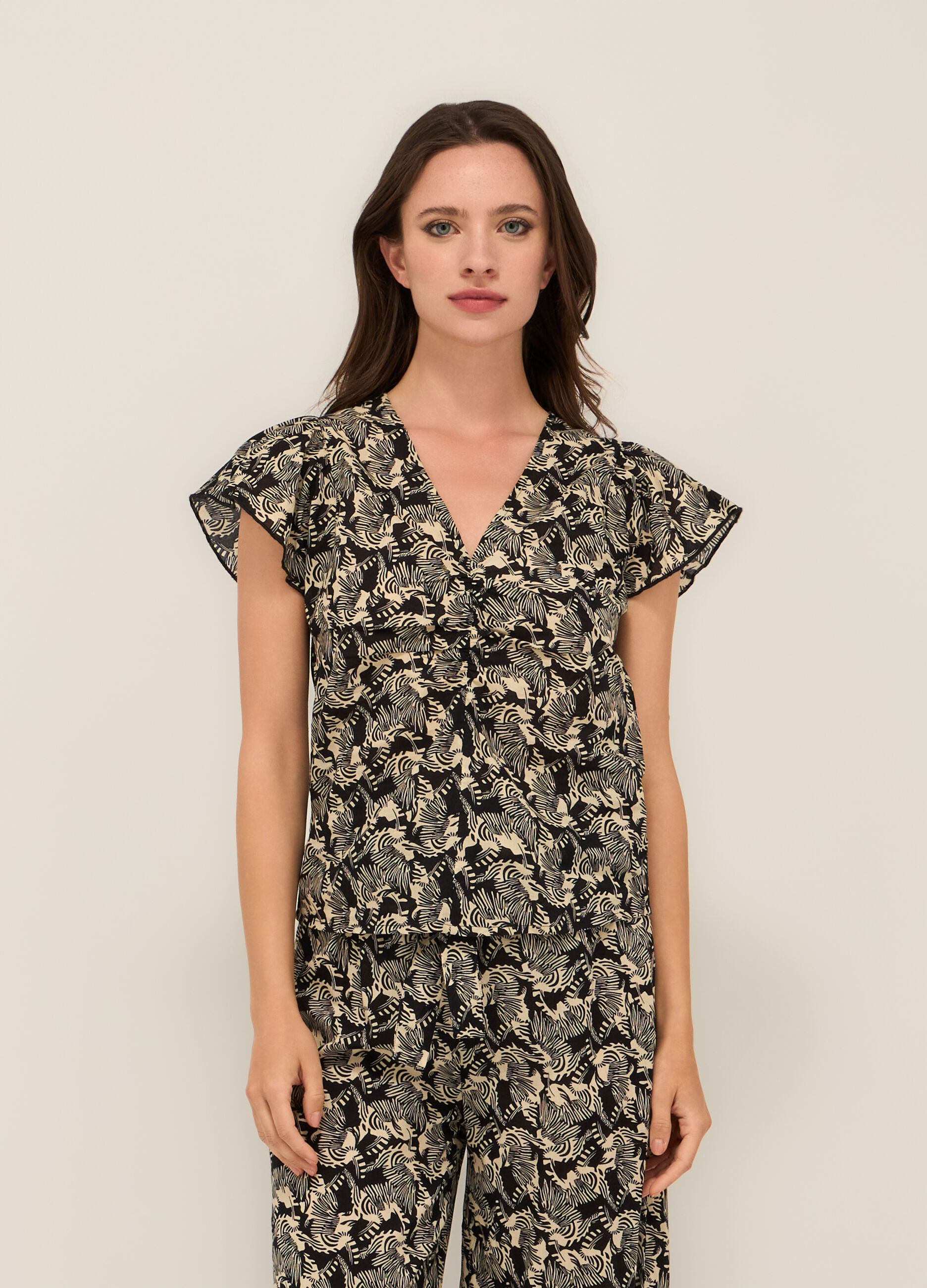 Blusa in puro cotone voile donna_0