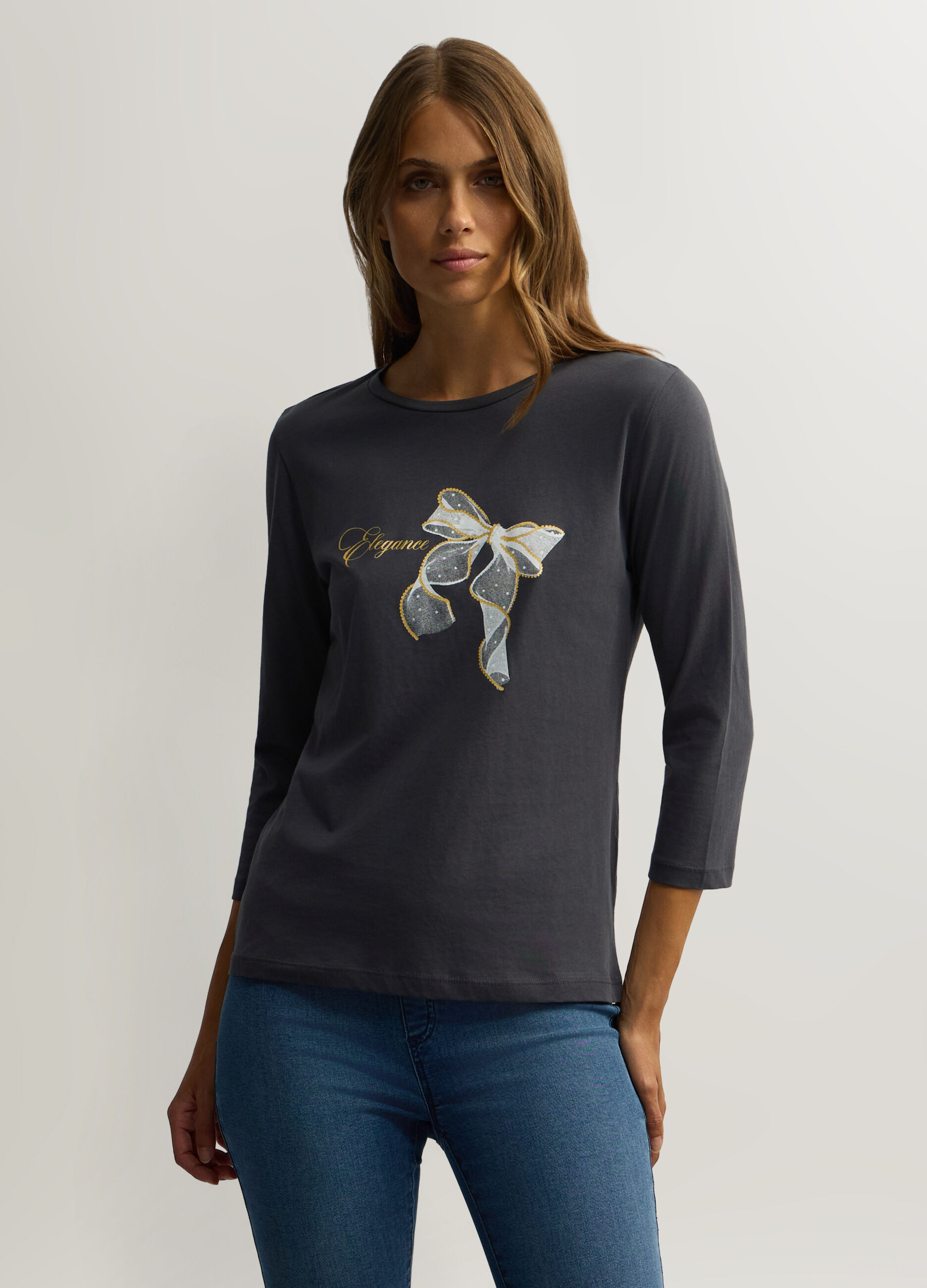 T-shirt girocollo donna_0